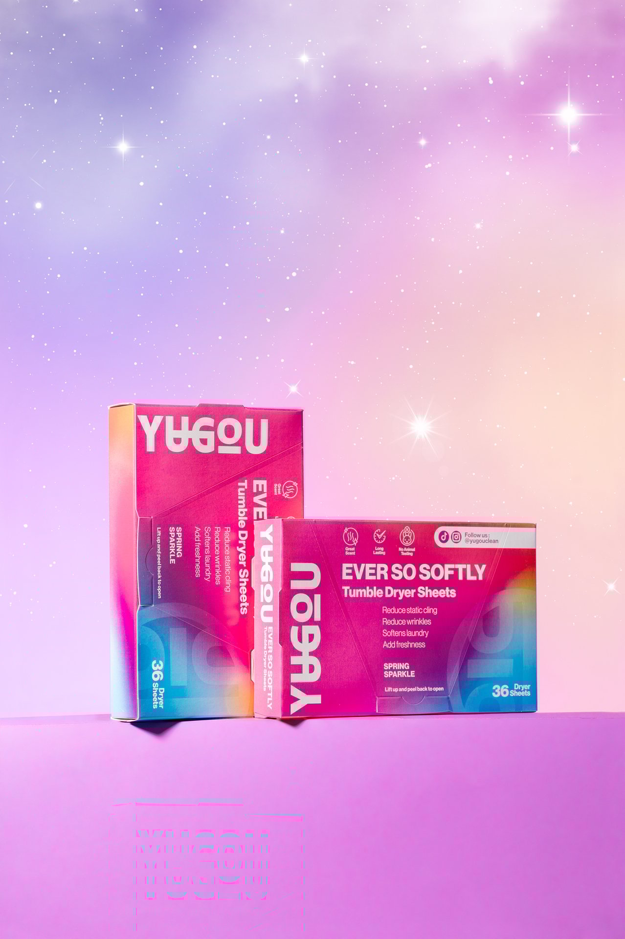 YUGOU EVER SO SOFTLY Tumble Dryer Sheets - Spring Sparkle 36 st