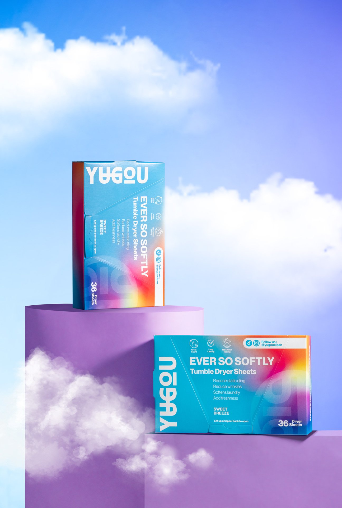 YUGOU EVER SO SOFTLY Tumble Dryer Sheets - Sweet Breeze 36 st