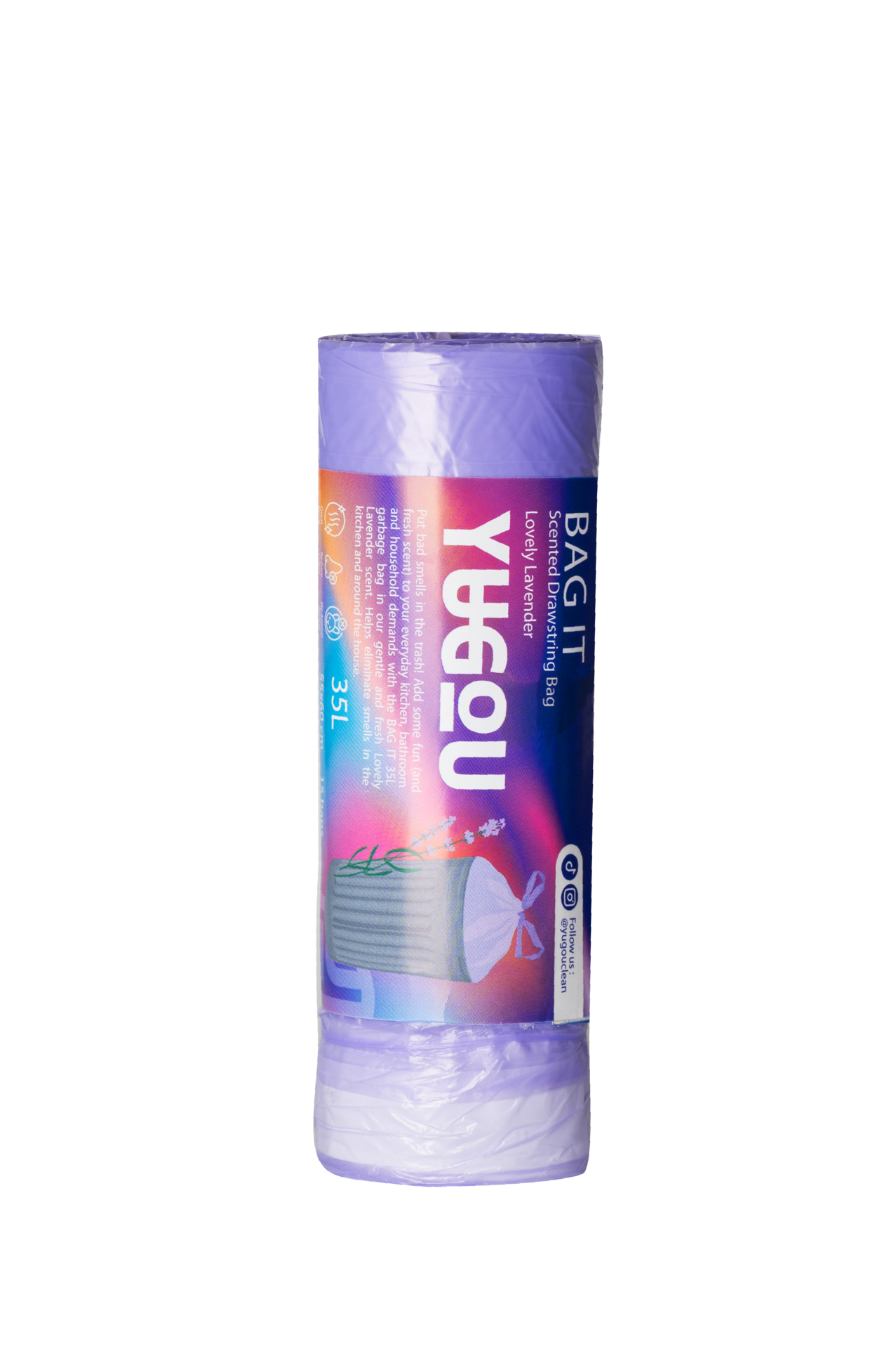 YUGOU BAG IT Scented Drawstring Bag- Lovely Lavender 15x35l st