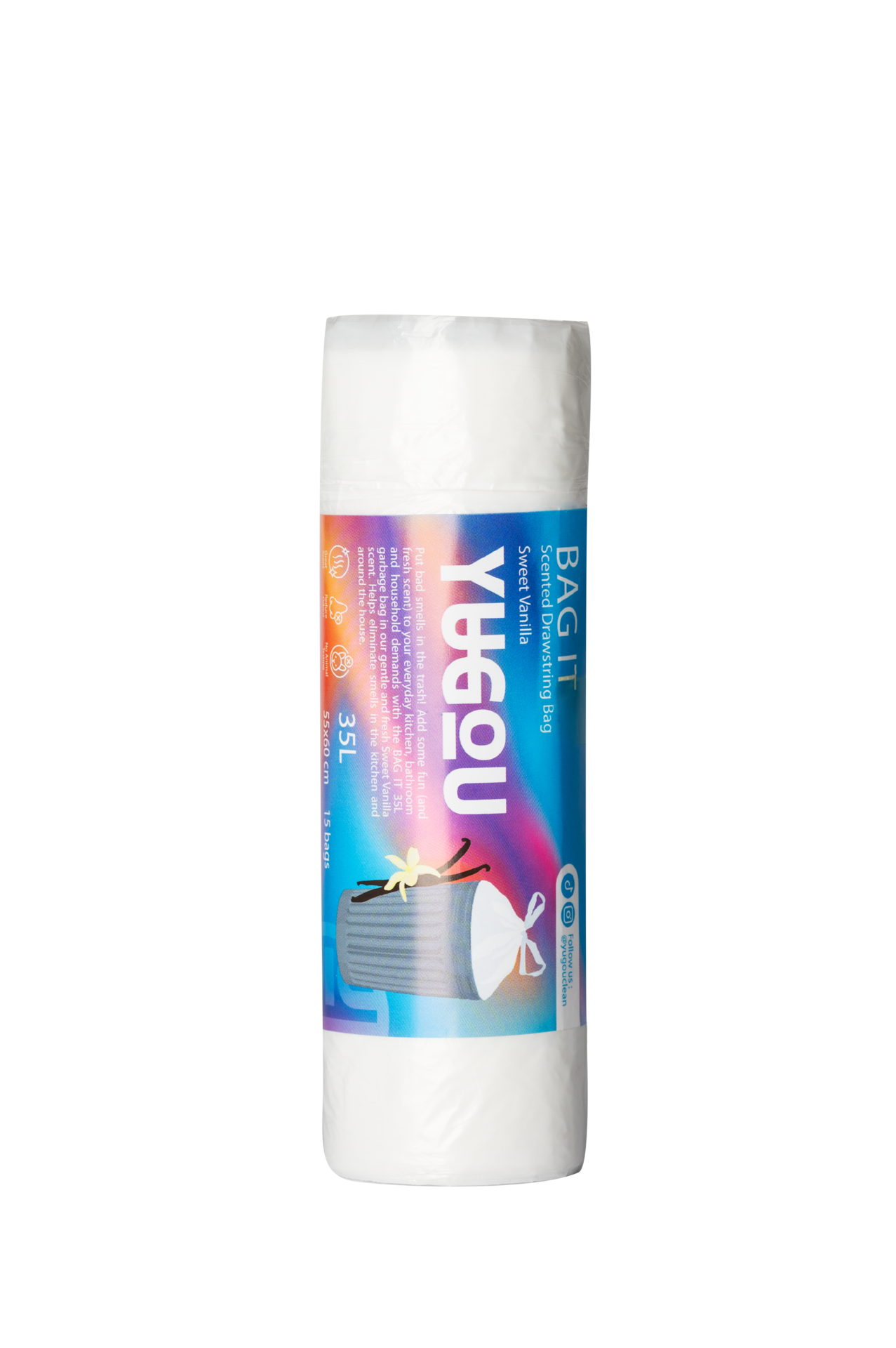 YUGOU BAG IT Scented Drawstring Bag- Sweet Vanilla 15x35l st