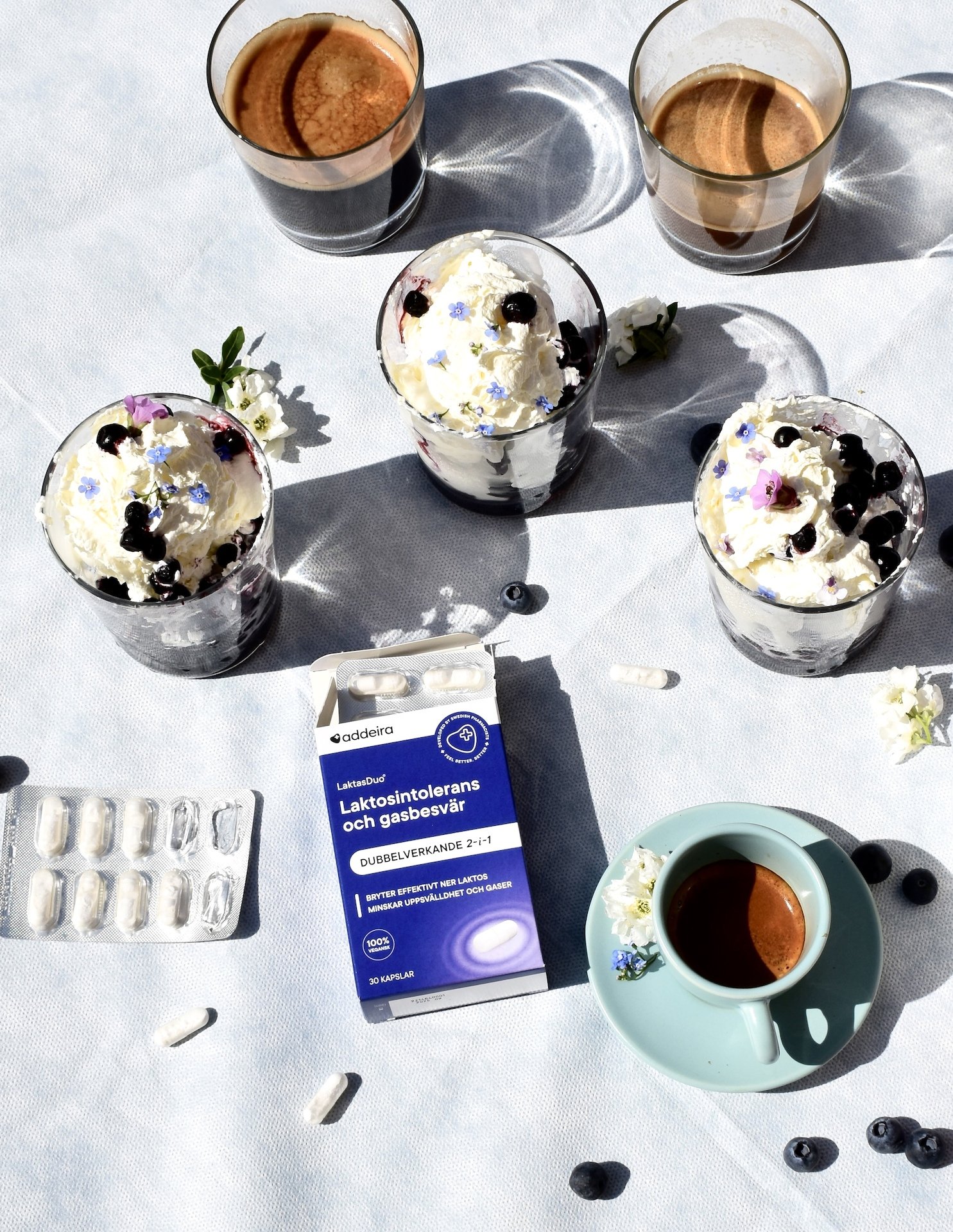 addeira LaktasDuo 2 i 1 Laktasenzym + Dimetikon 30 kapslar