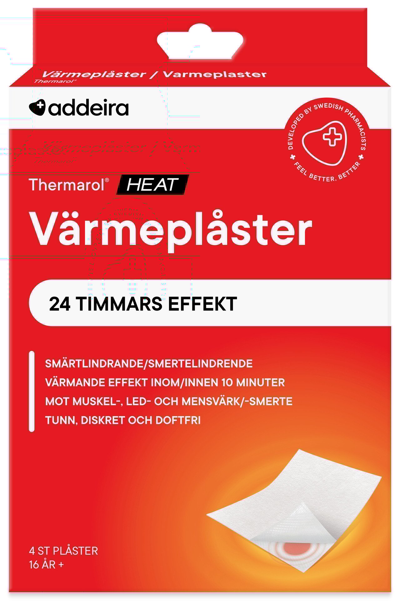 addeira Thermarol Smärtlindrande Värmeplåster 4 st