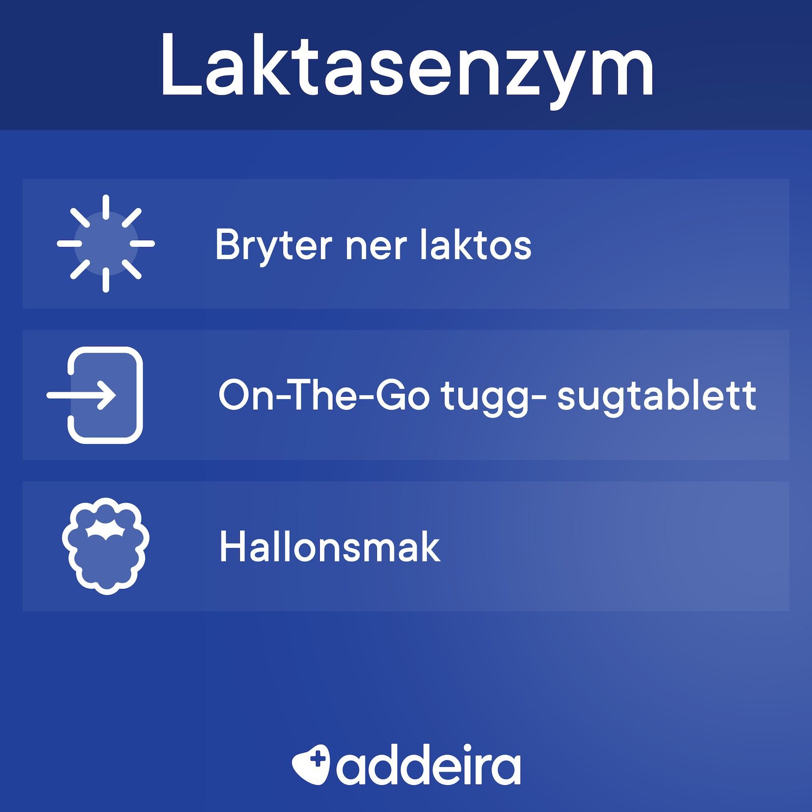 addeira Laktasenzym Laktosintolerans 50 tuggtabletter