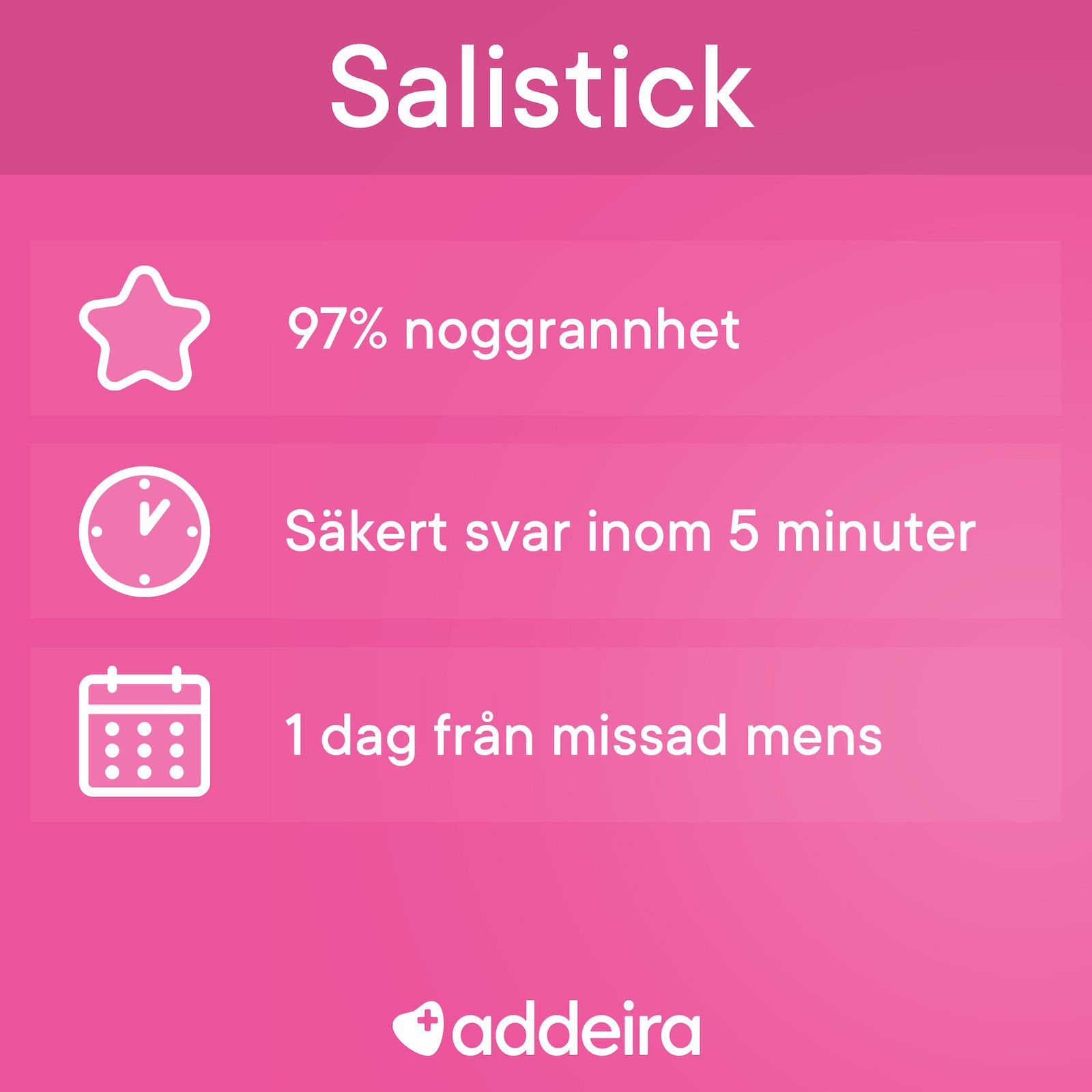 addeira SaliStick Graviditetstest Saliv 1 st
