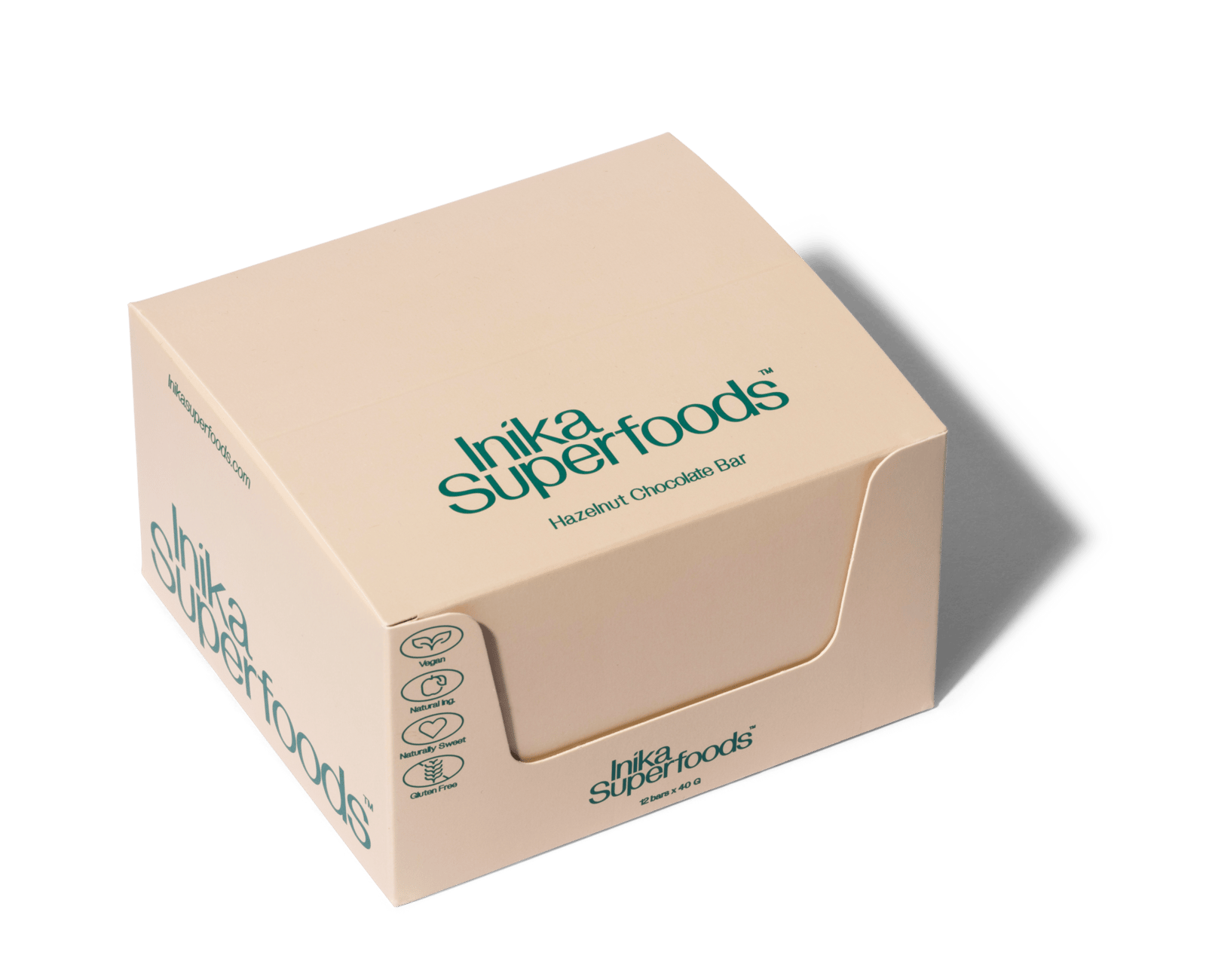 Inika Superfoods Hazelnut Chocolate Bar 12-pack