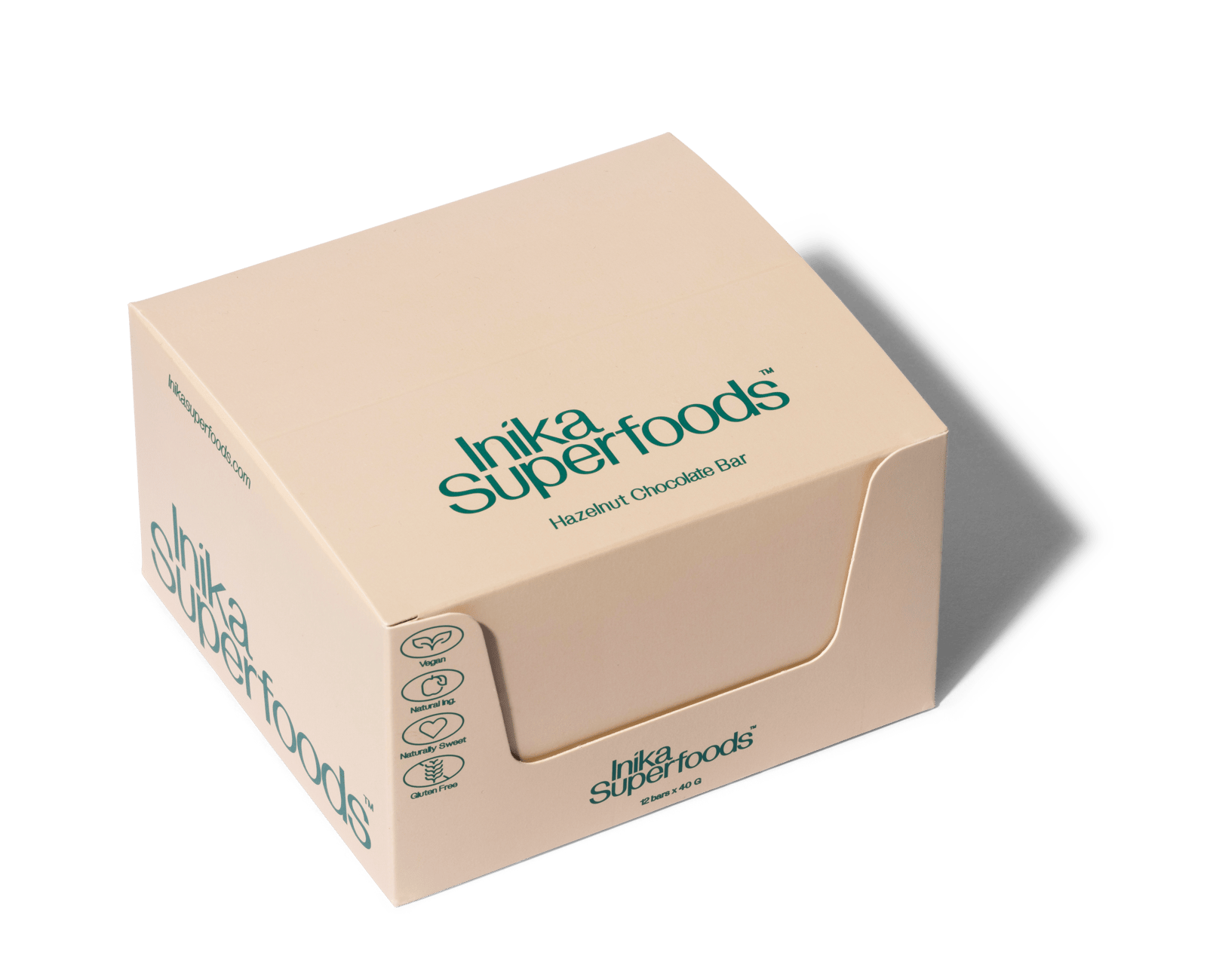 Inika Superfoods Hazelnut Chocolate Bar 12-pack