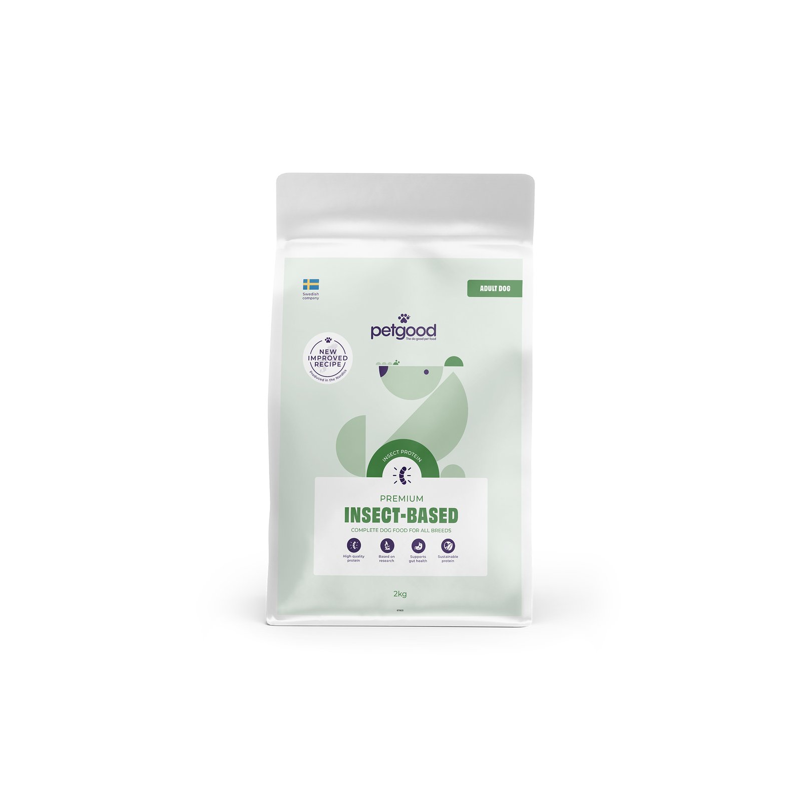 Petgood Insektsbaserat Premiumfoder Vuxen Hund 2 kg
