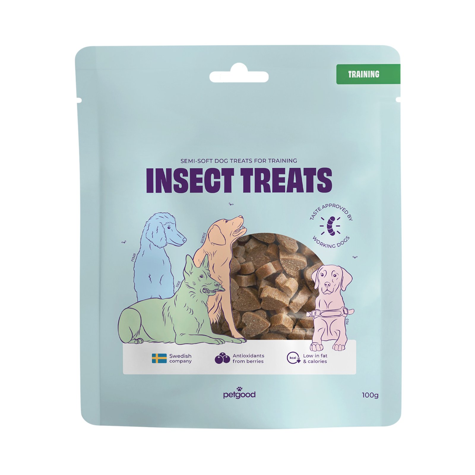 Petgood Insektsbaserat Hundgodis för Träning 100 g