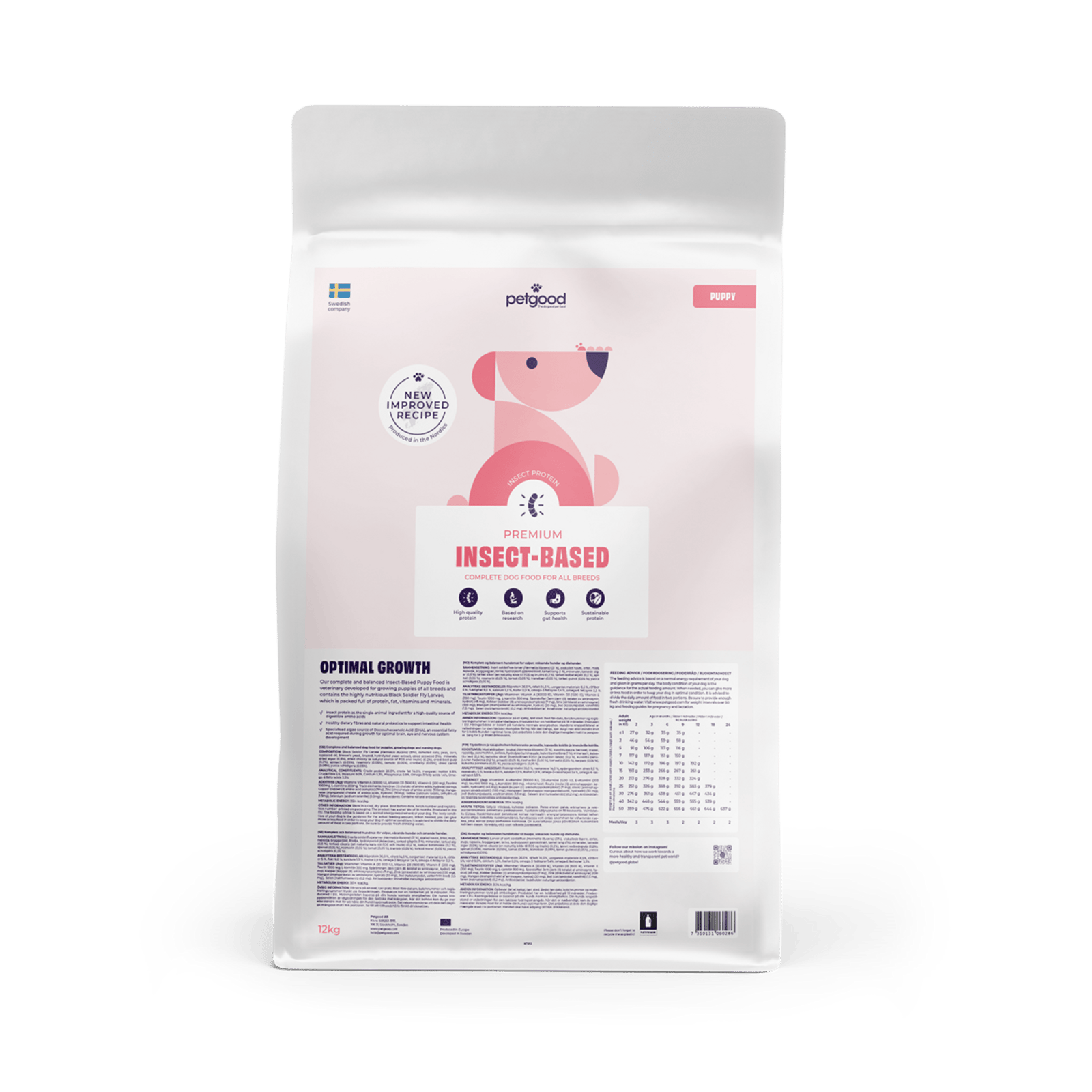 Petgood Insektsbaserat Premiumfoder Valp 12 kg