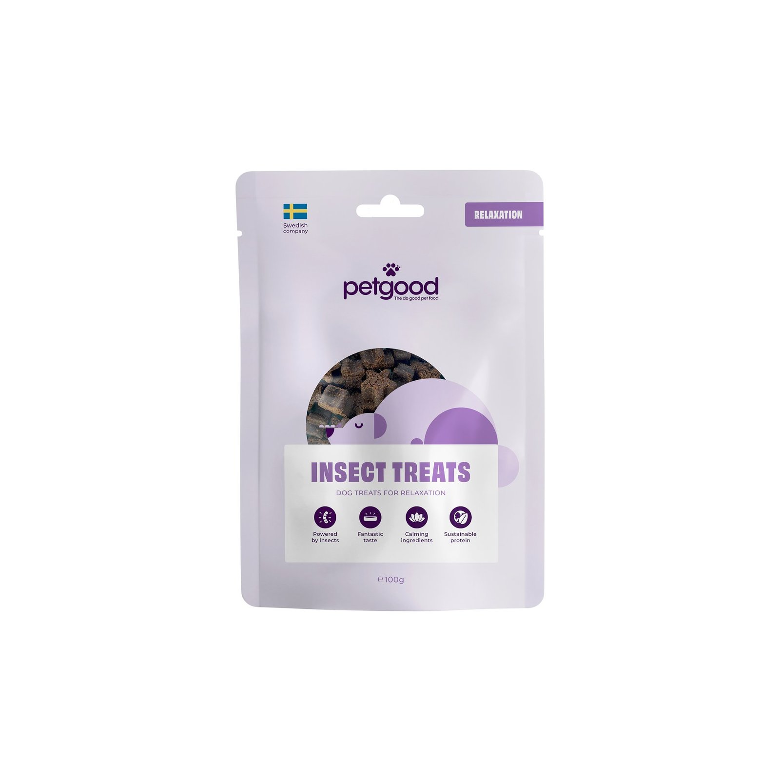 Petgood Insektsbaserat Hundgodis för Avkoppling 100 g
