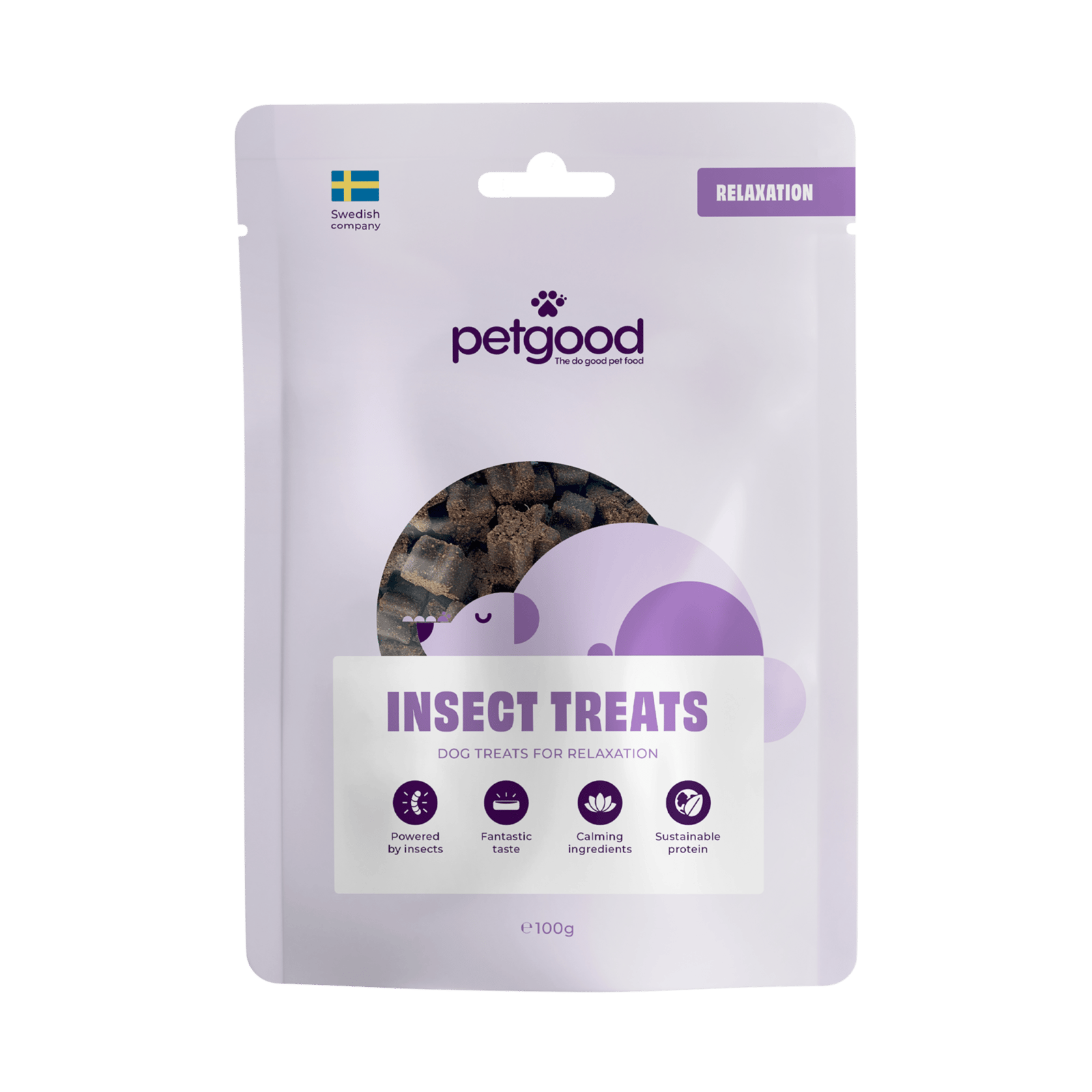 Petgood Insektsbaserat Hundgodis för Avkoppling 100 g