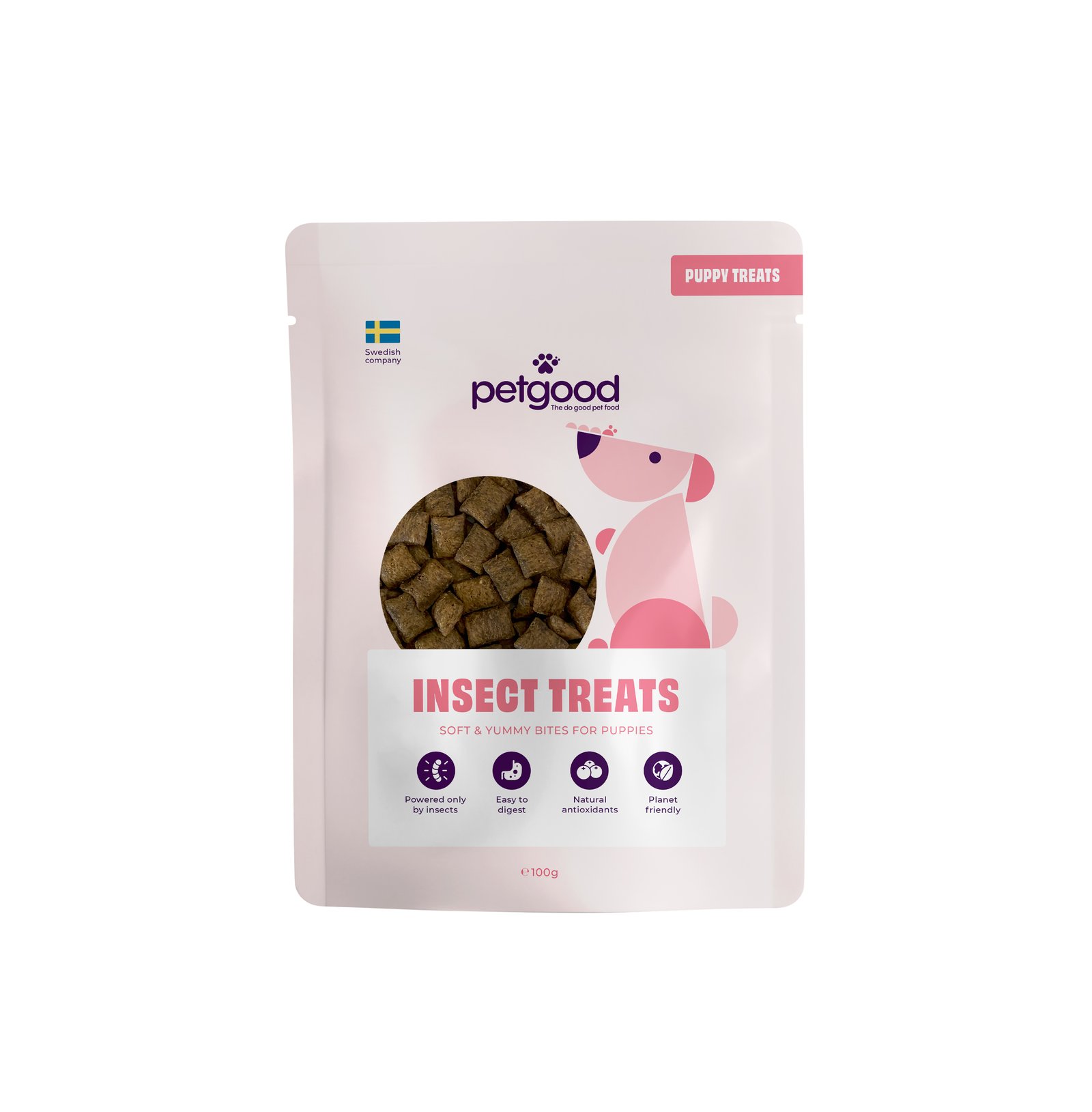 Petgood Insektsbaserat Hundgodis för Valpar 100 g