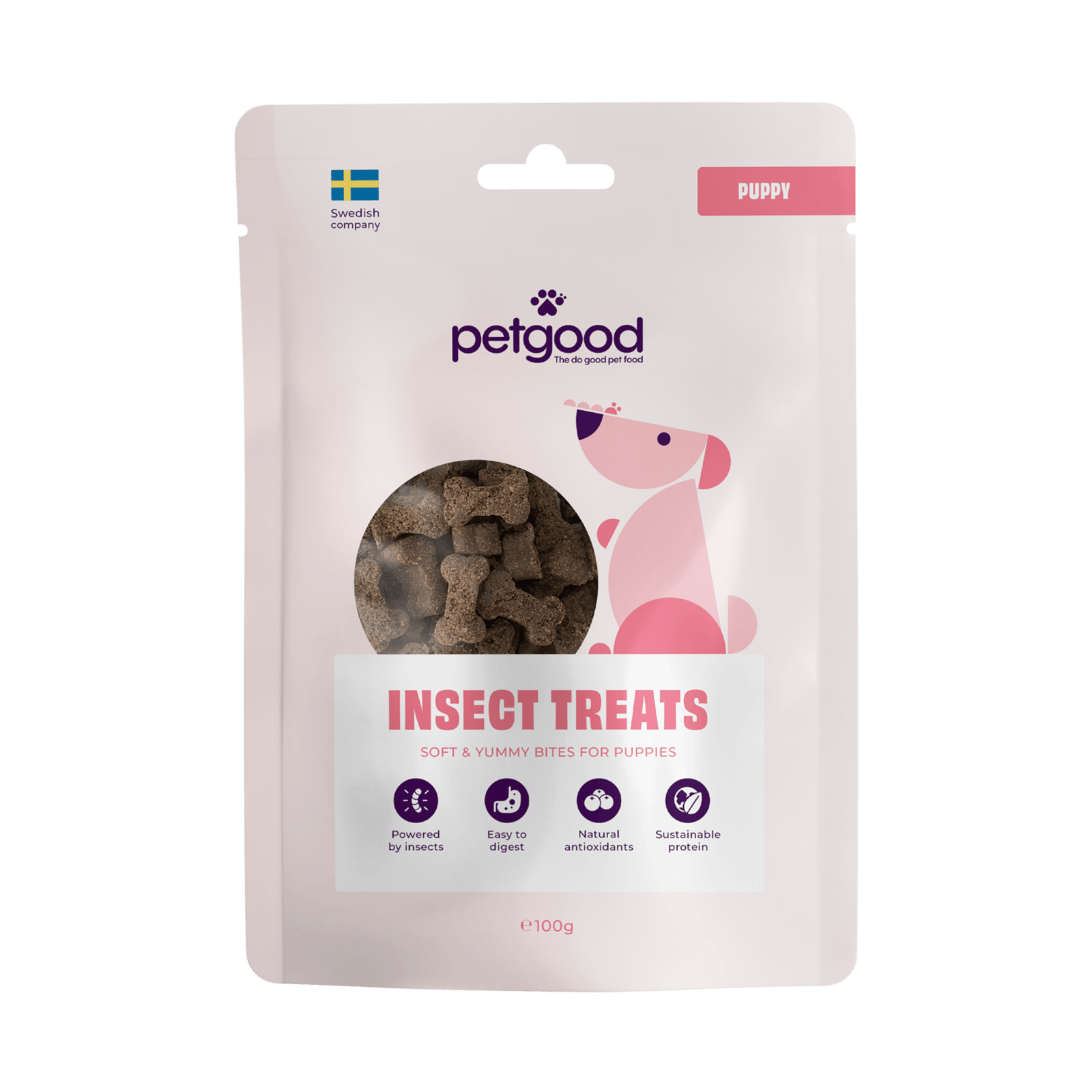 Petgood Insektsbaserat Hundgodis för Valpar 100 g