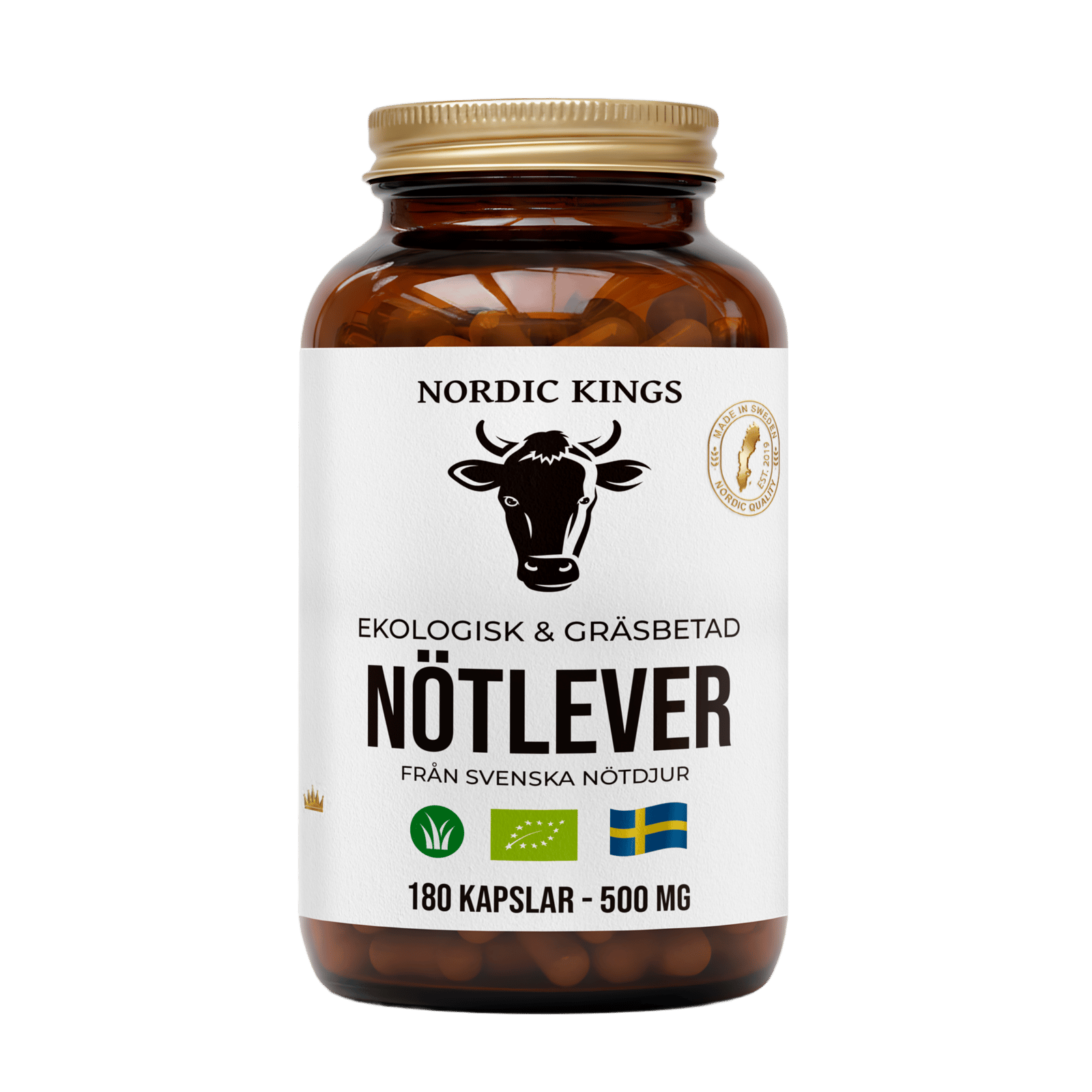 Nordic Kings Gräsbetad Nötlever EKO 180 kapslar
