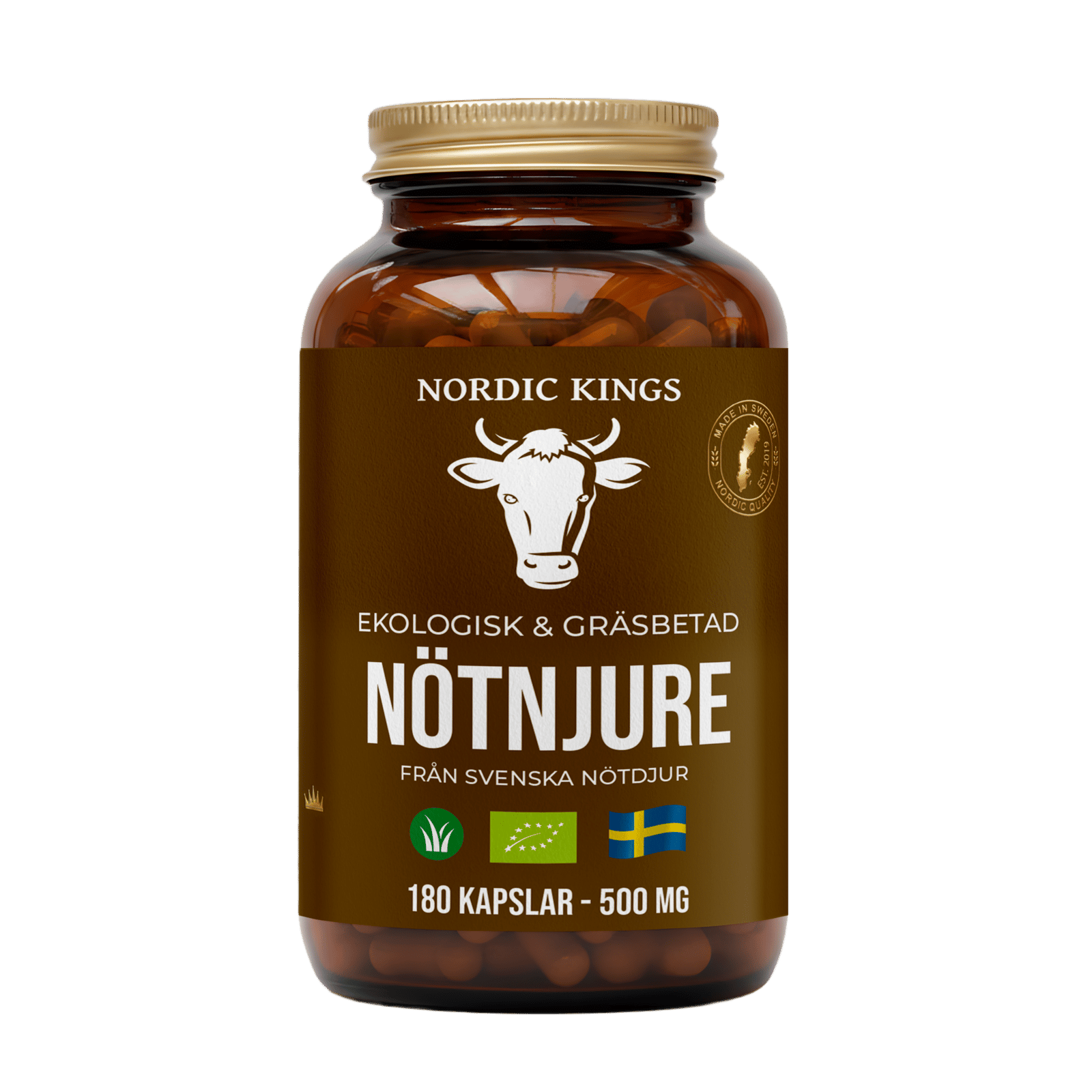Nordic Kings Gräsbetad Nötnjure EKO 180 kapslar