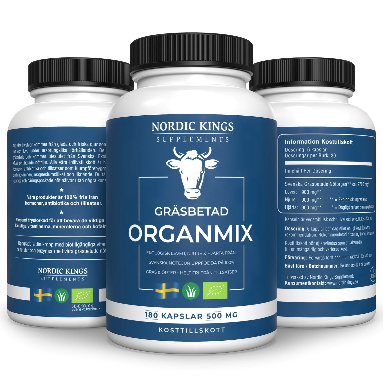 Nordic Kings Gräsbetad Organmix EKO 180 kapslar
