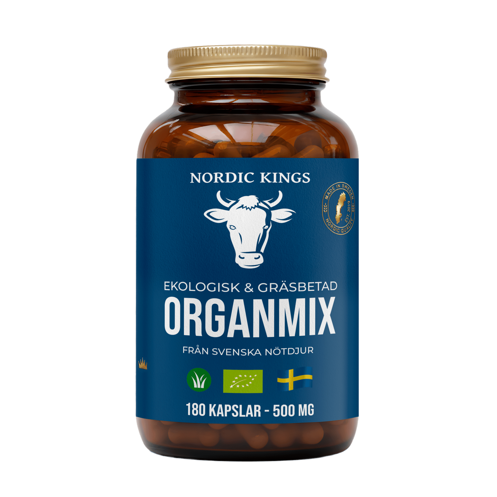 Nordic Kings Gräsbetad Organmix EKO 180 kapslar