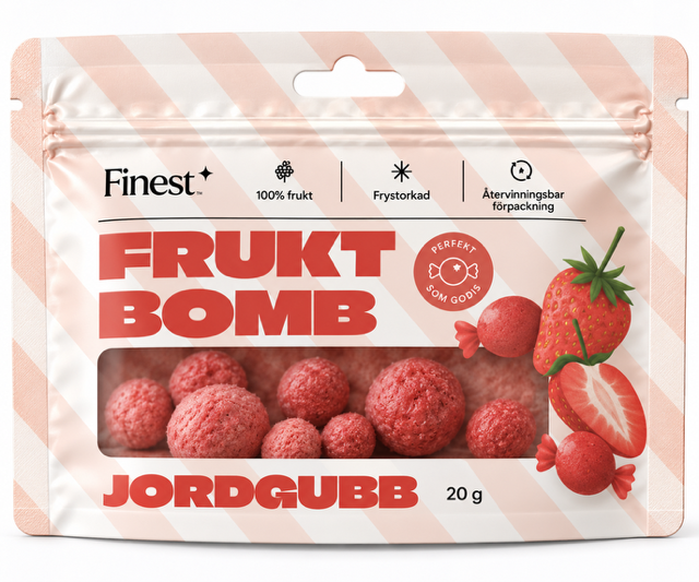Finest Fruktbomb Jordgubb 20 g