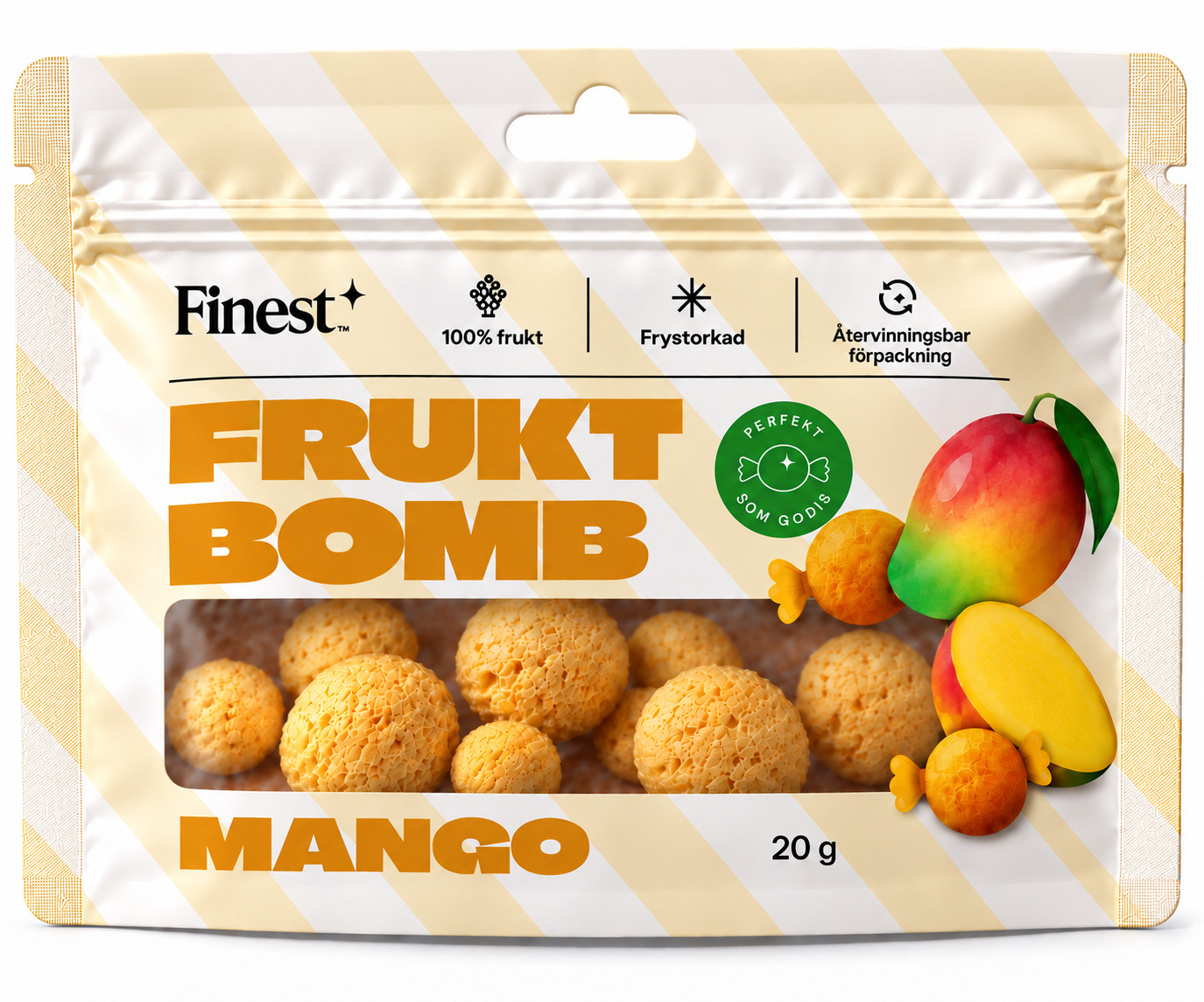 Finest Fruktbomb Mango 20 g