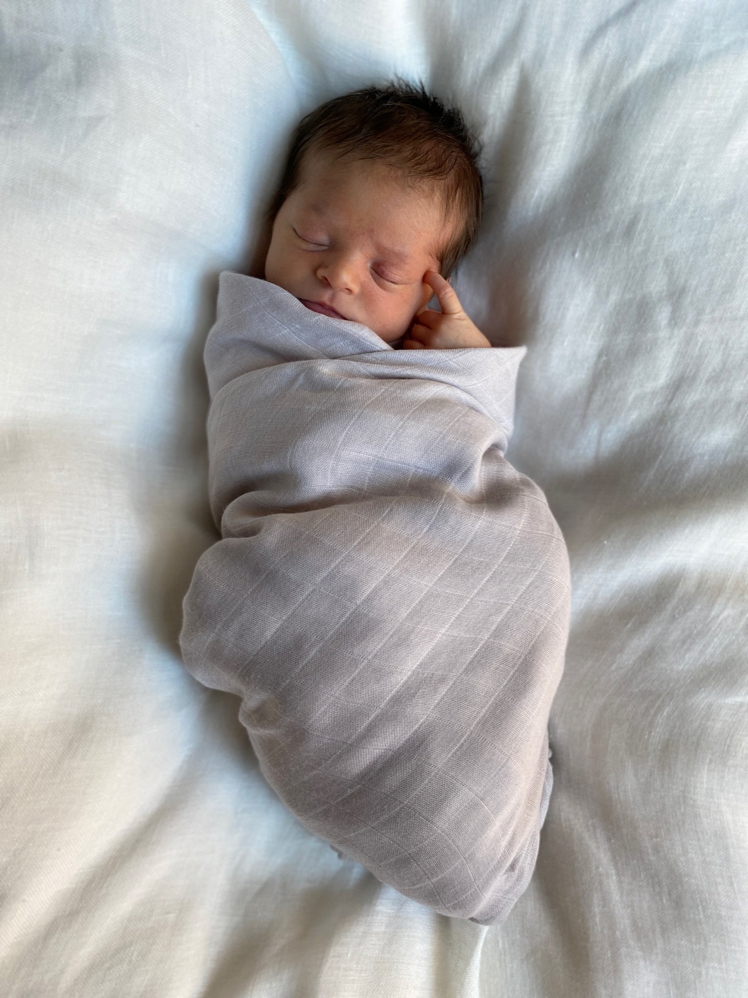 Jack o Juno Pom Pom Muslin Blankets (2pack) Pearl & Dusty Gray