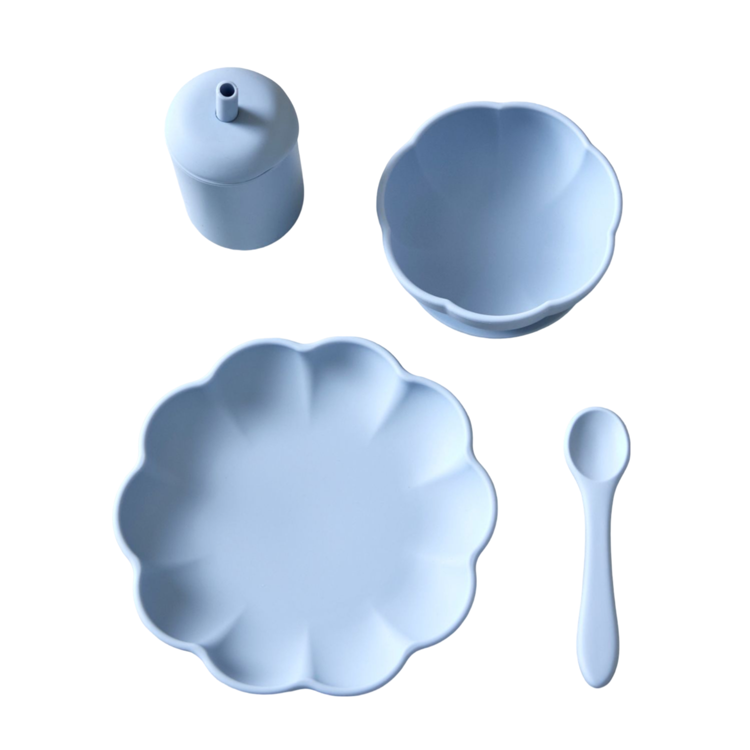 Jack o Juno Little Poppy Dining Set Pale Blue