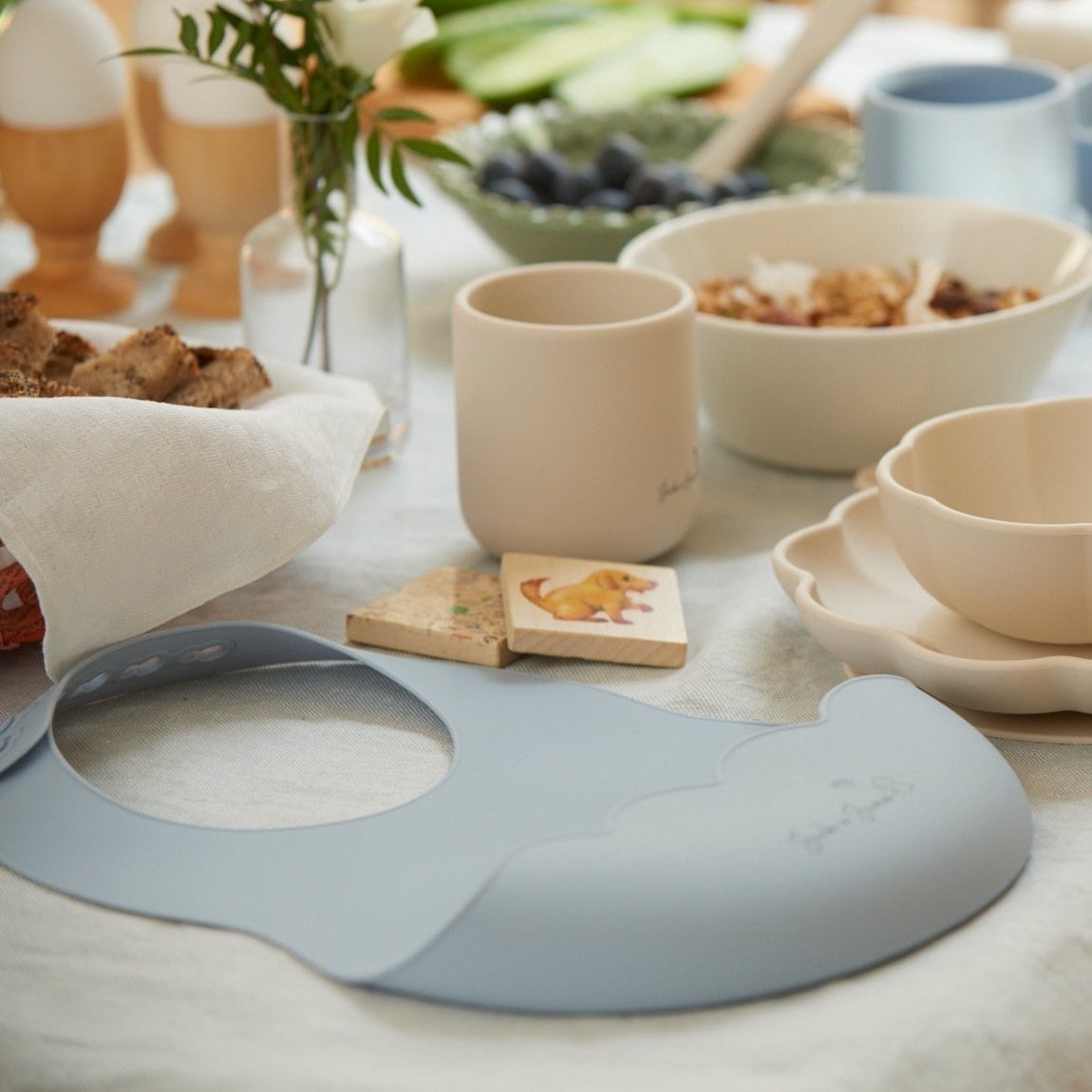 Jack o Juno Poppy Bib Pale Blue