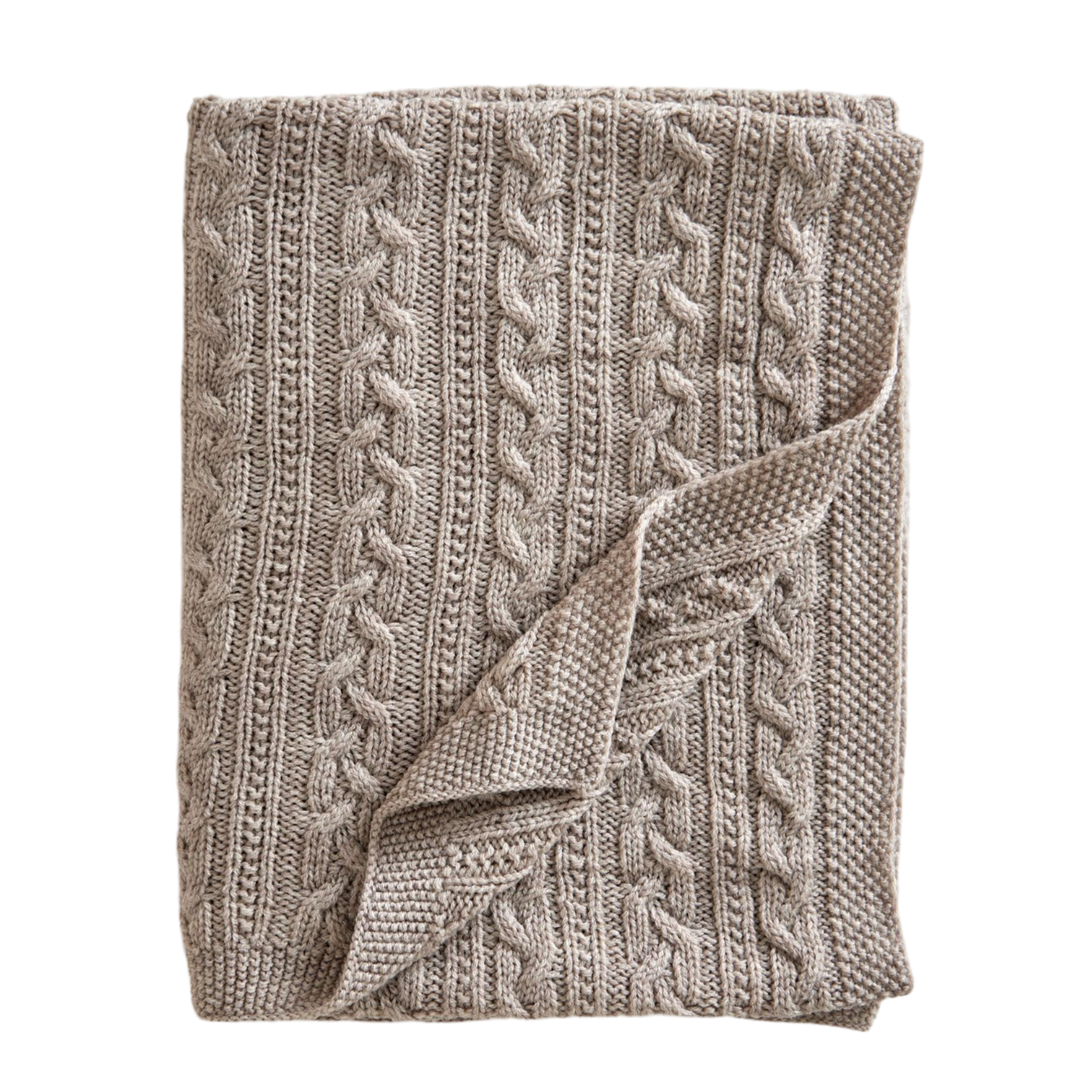 Jack o Juno Knitted Merino Wool Blanket Oatmeal