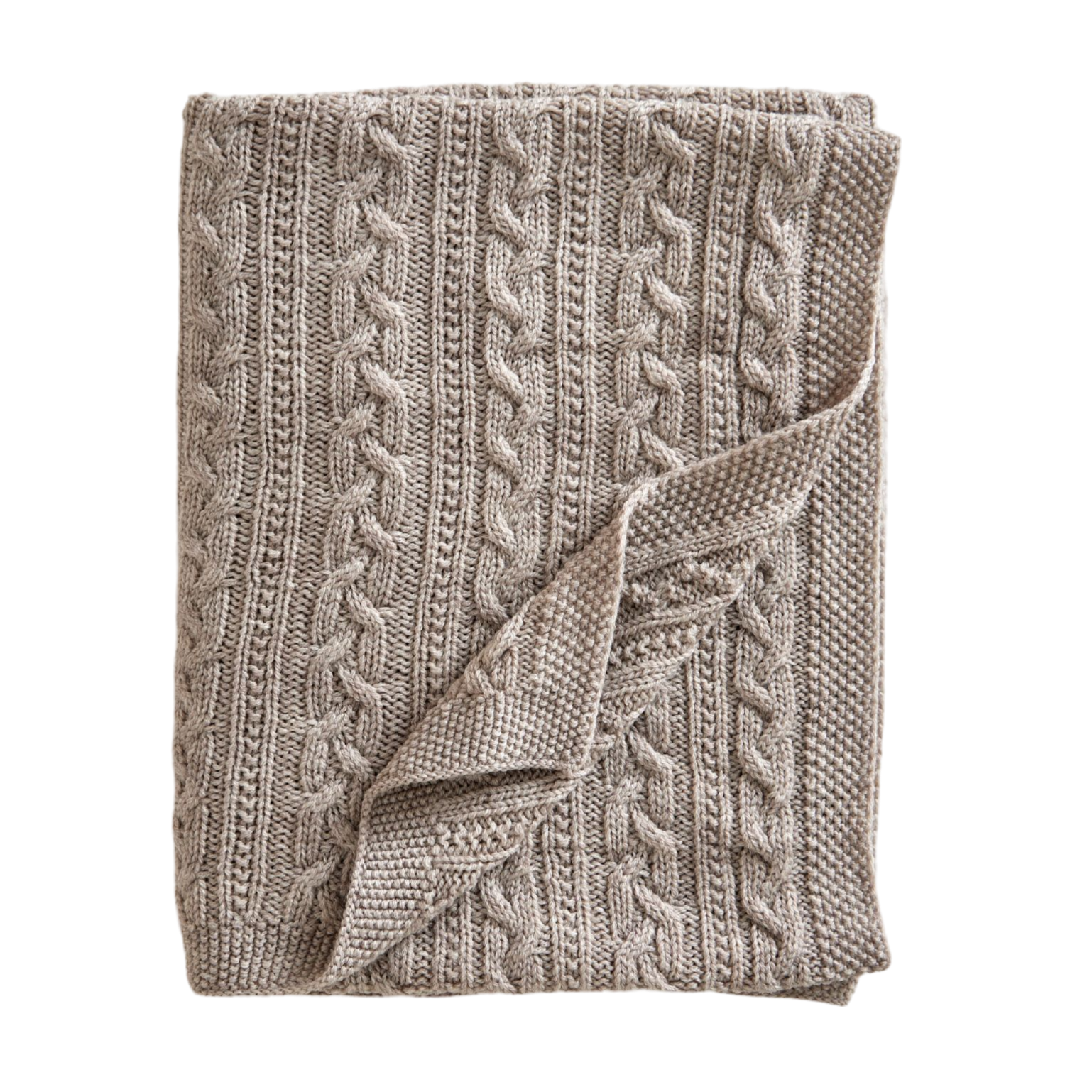 Jack o Juno Knitted Merino Wool Blanket Oatmeal