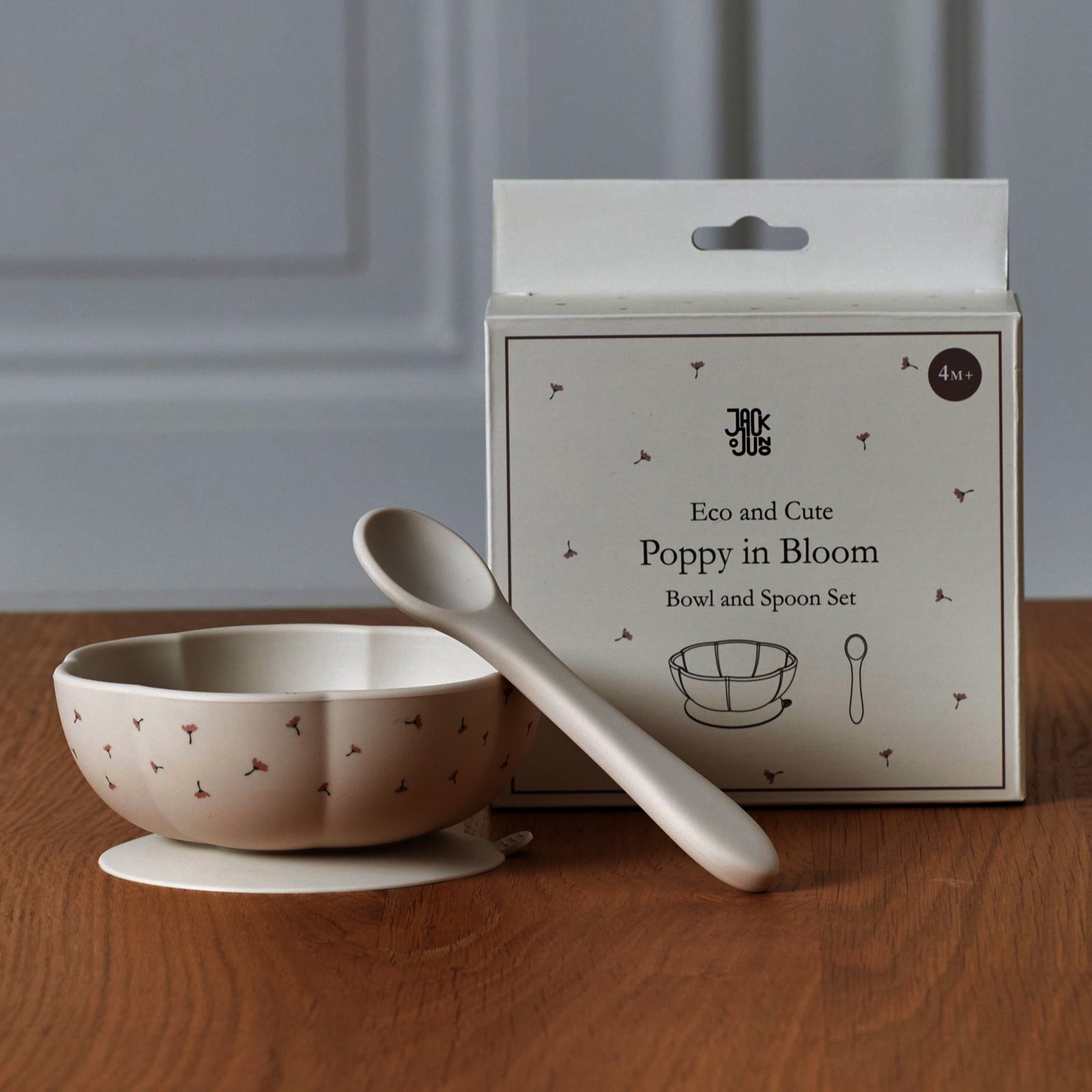 Jack o Juno Poppy in Bloom Bowl & Spoon Set