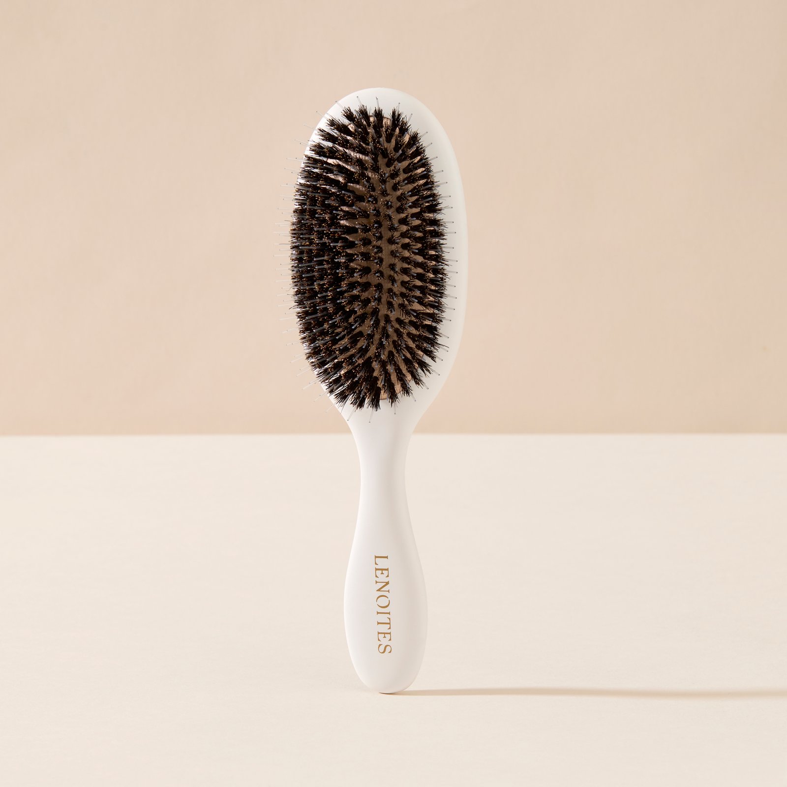 LENOITES Wild Boar Hair Brush + Cleaning Tool White 1st