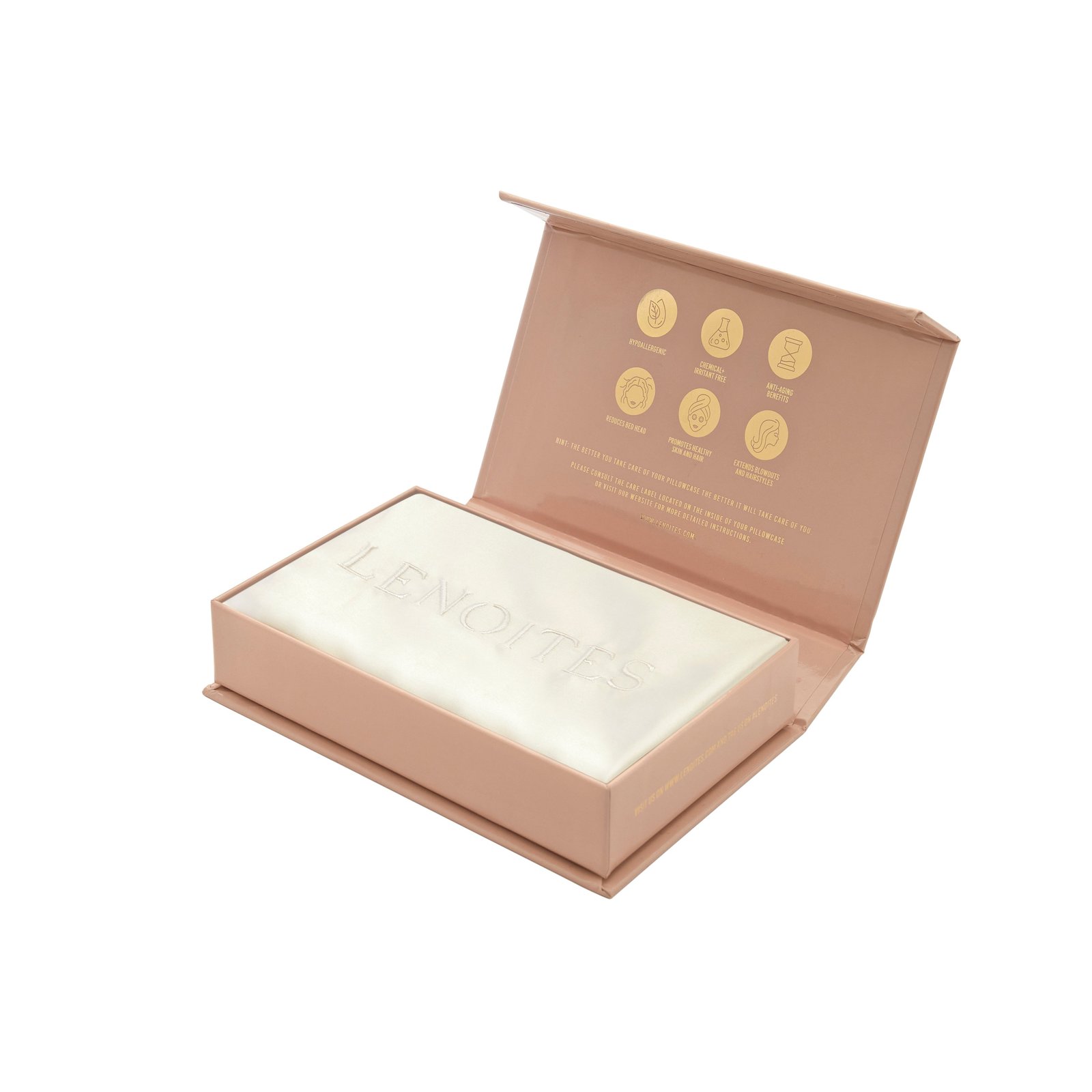 Lenoites Mulberry Silk Pillowcase 50x60cm White 1 st