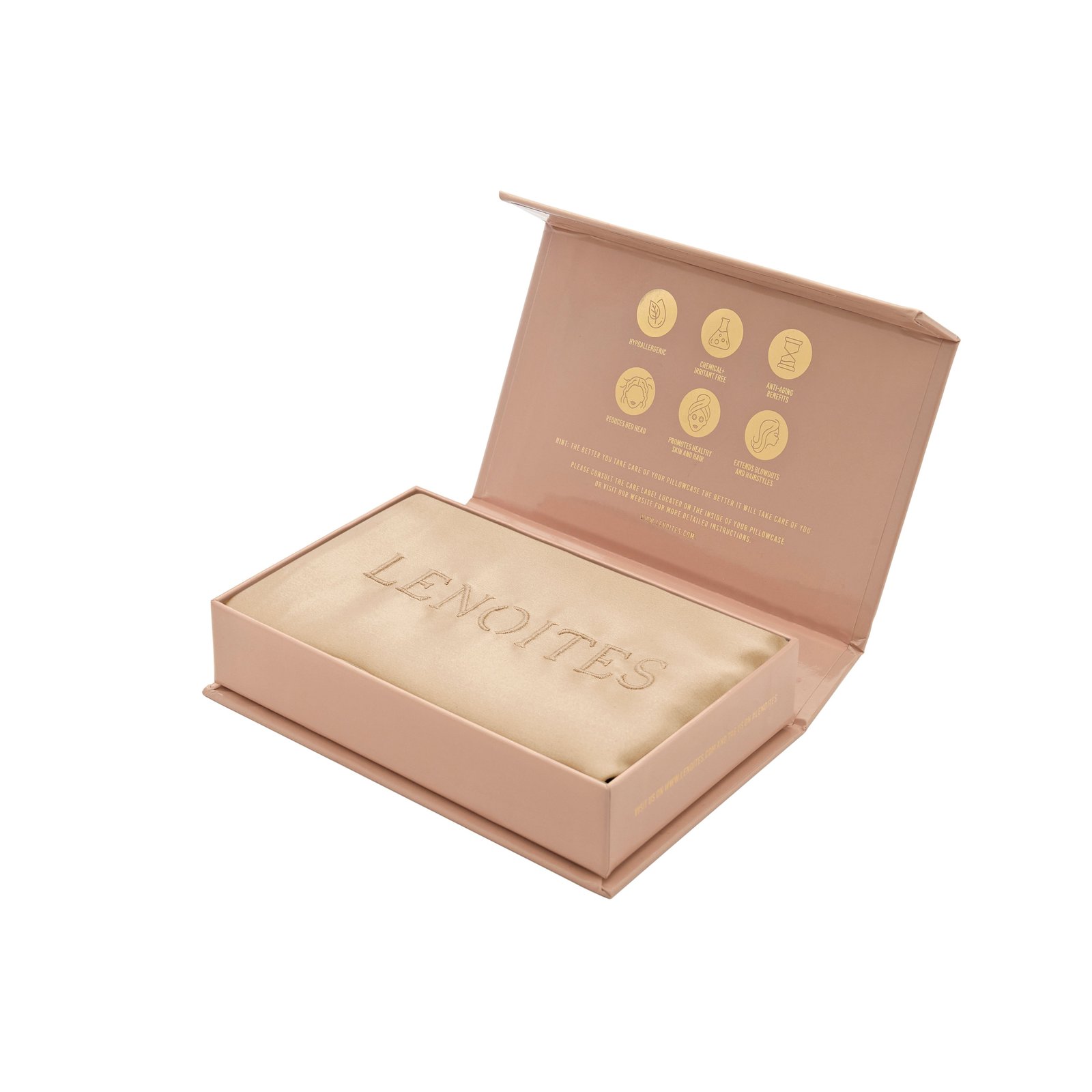 Lenoites Mulberry Silk Pillowcase 50x60cm Beige 1 st