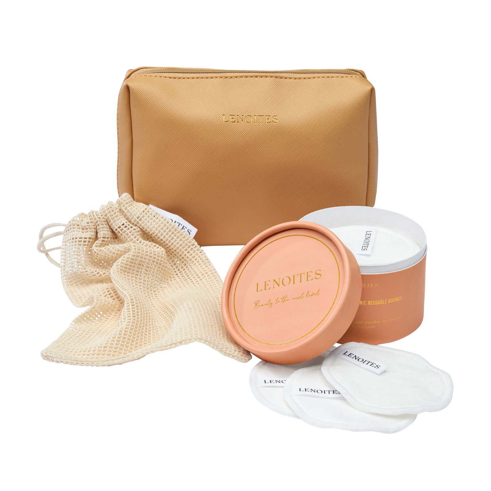 LENOITES Pure Premium Organic Reusable Rounds 14 st