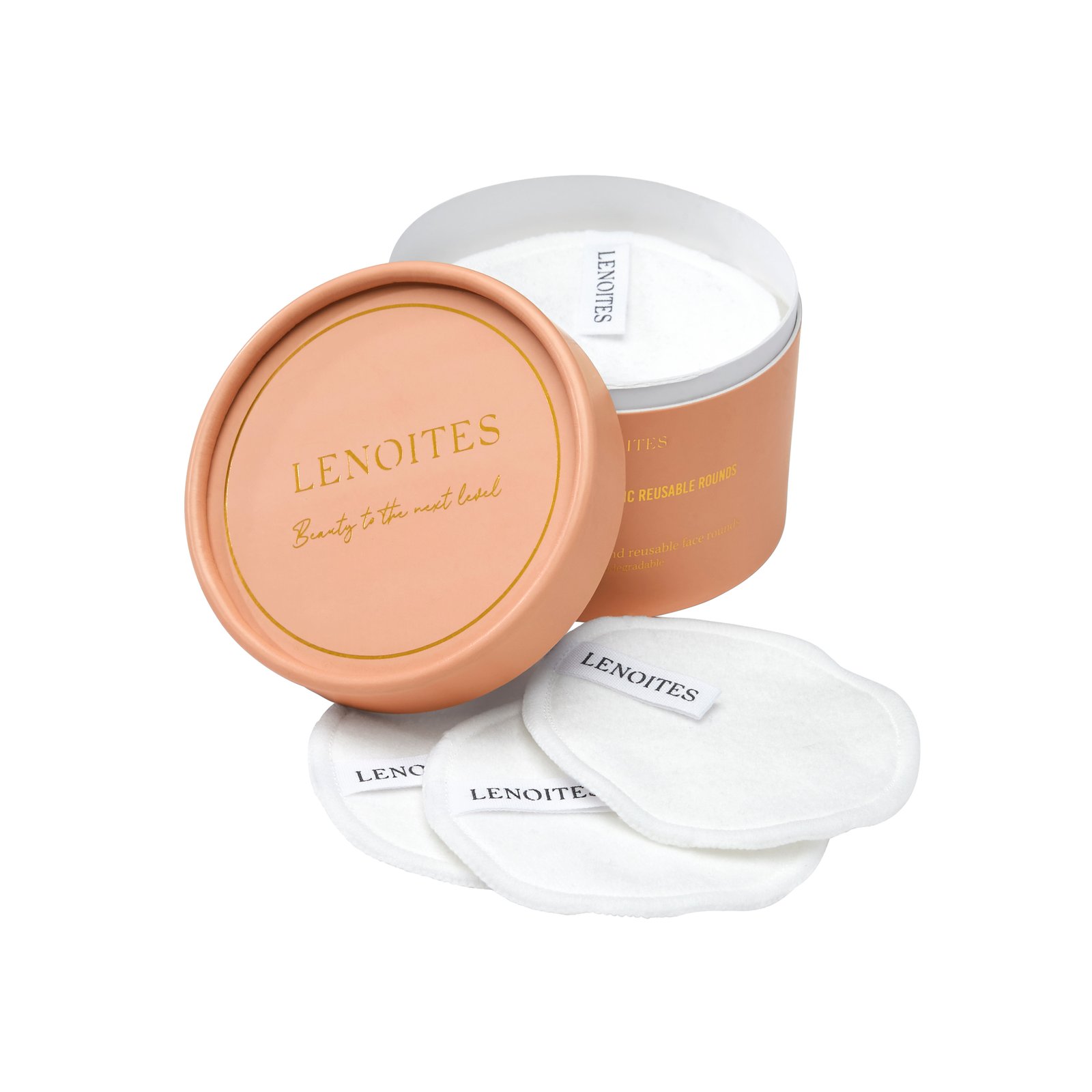 LENOITES Pure Premium Organic Reusable Rounds 14 st