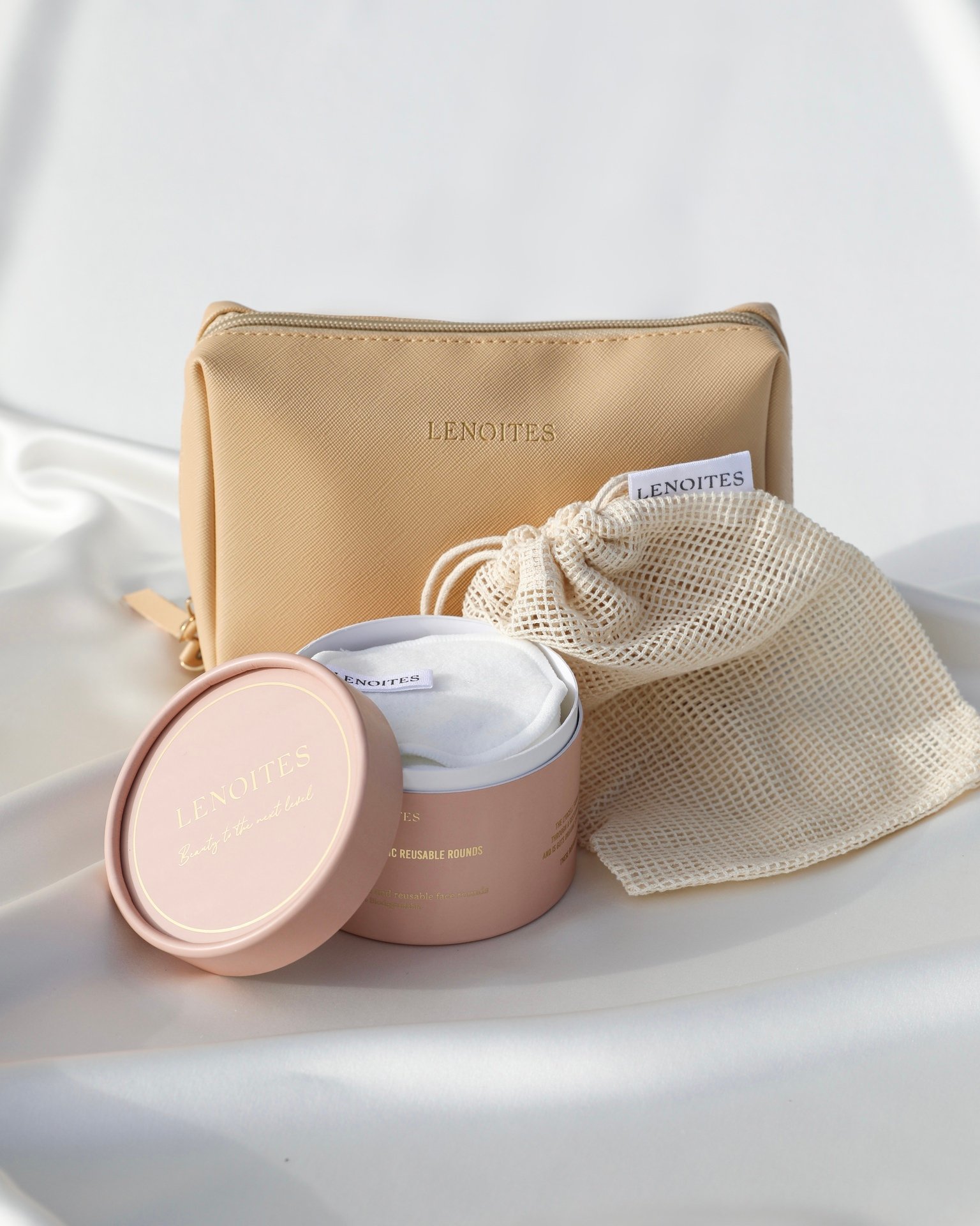 LENOITES Pure Premium Organic Reusable Rounds 14 st