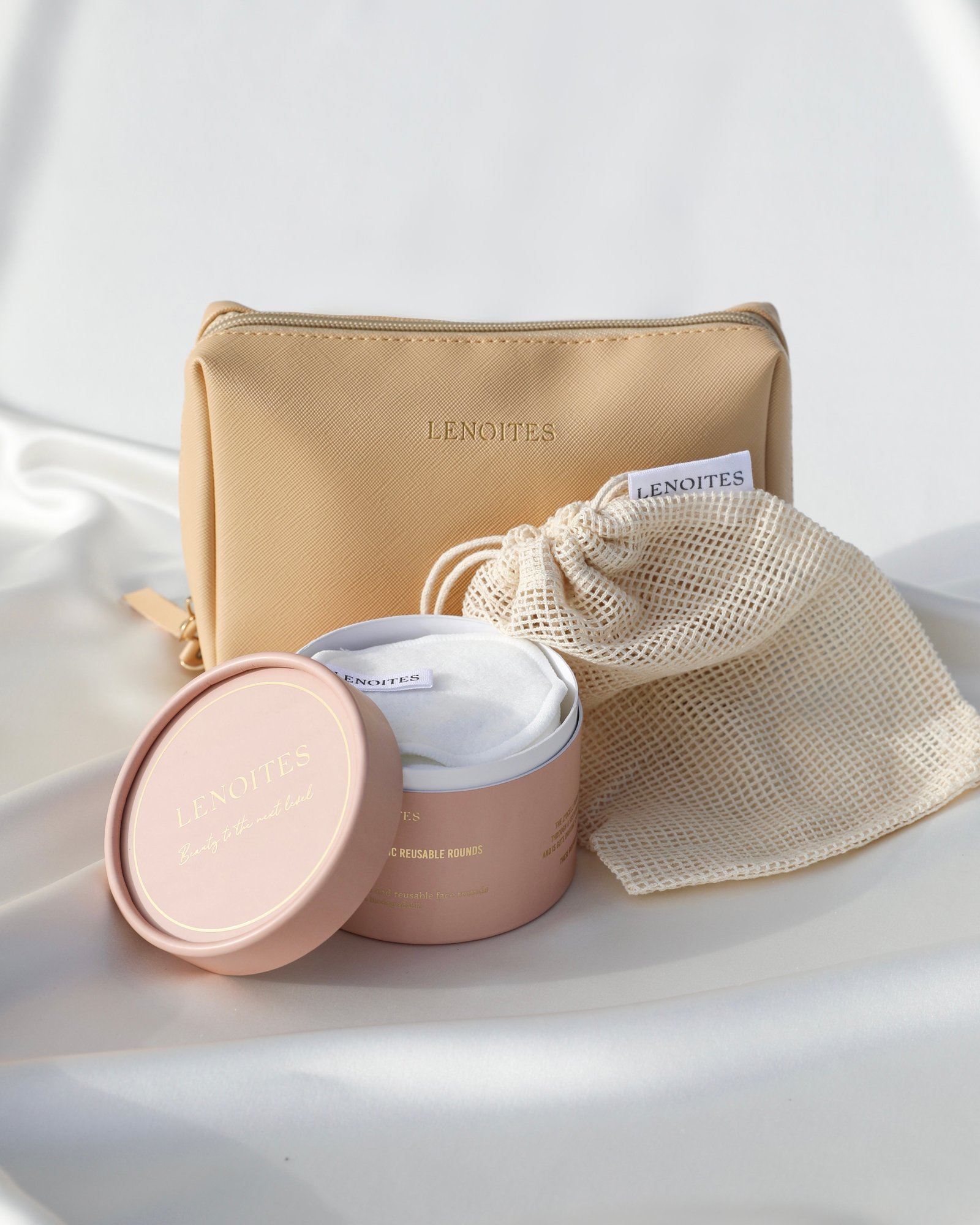 LENOITES Pure Premium Organic Reusable Rounds 14 st