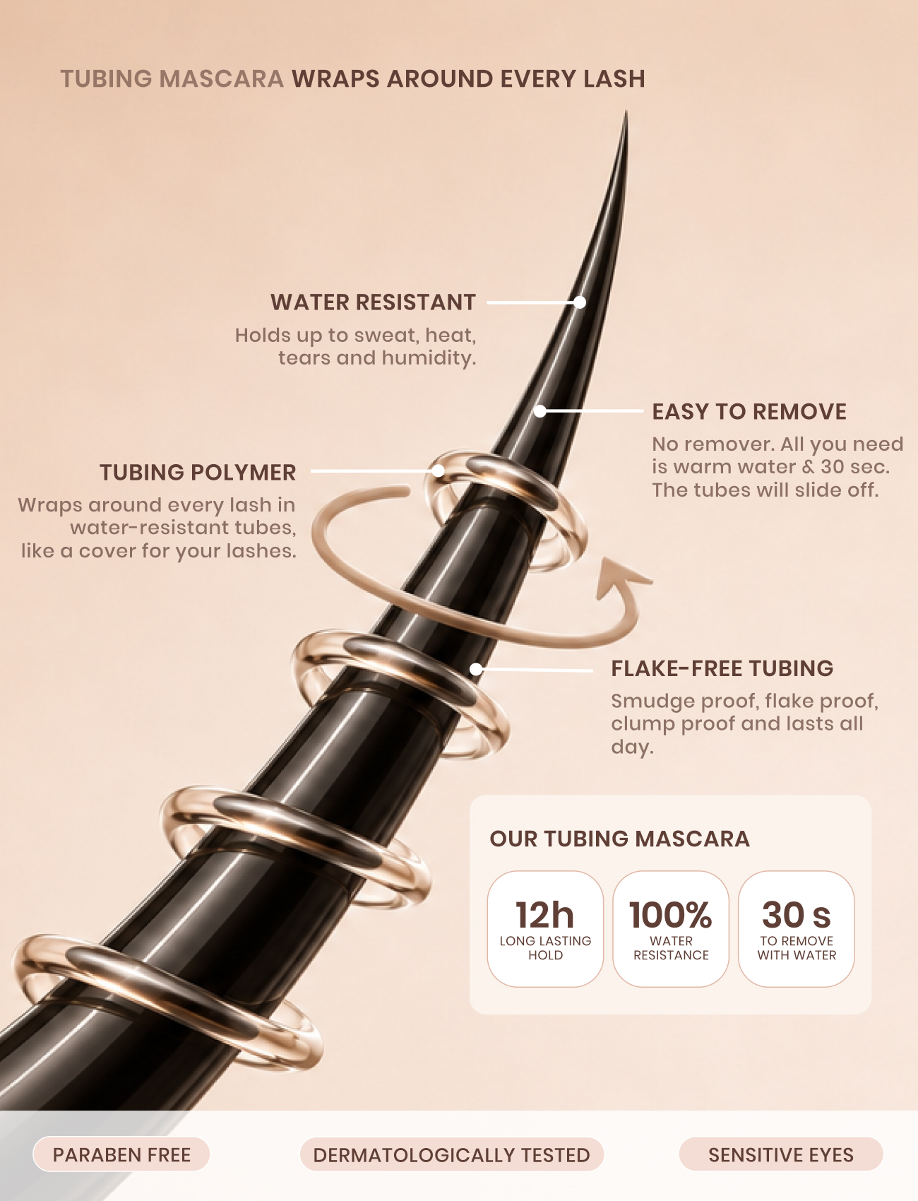 Lenoites PowerLash Growth Serum Mascara Brown 1 st