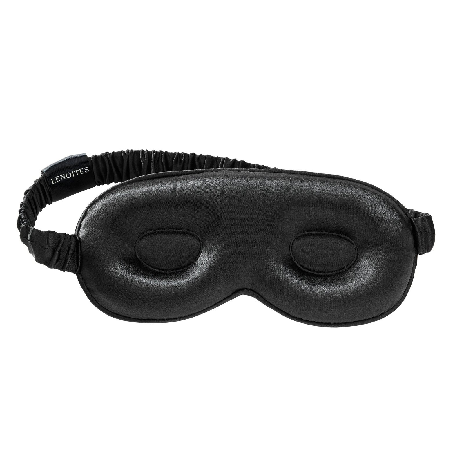 Lenoites Mulberry Silk Contour Sleep Mask Black
