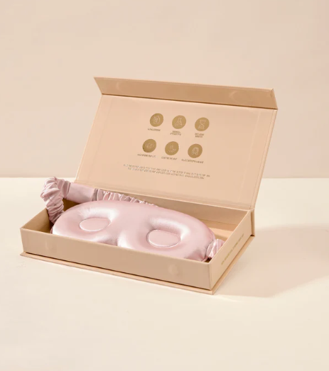 Lenoites Mulberry Silk Contour Sleep Mask Pearl
