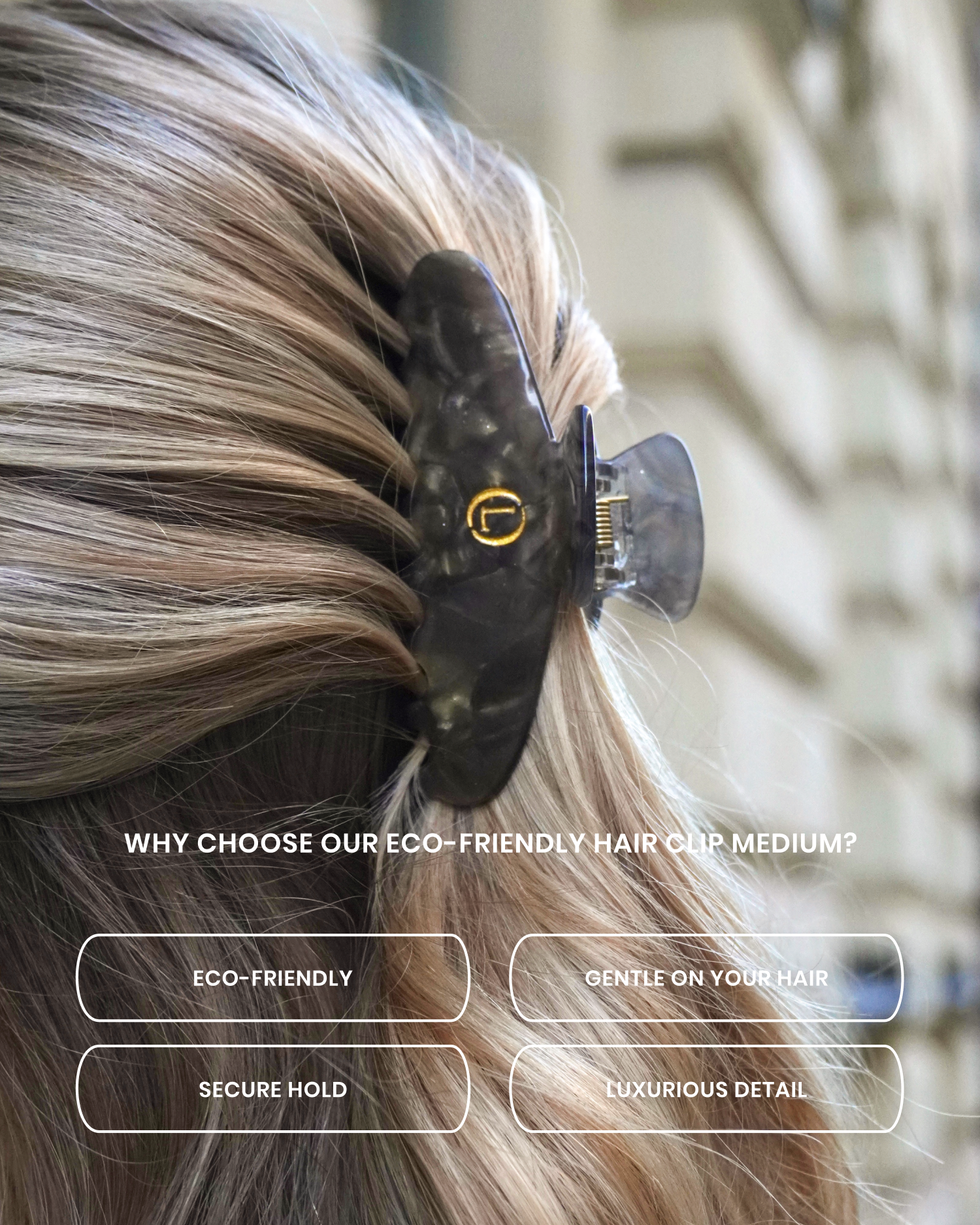 Lenoites Eco-Friendly Claw Clip Medium Desert Pearl