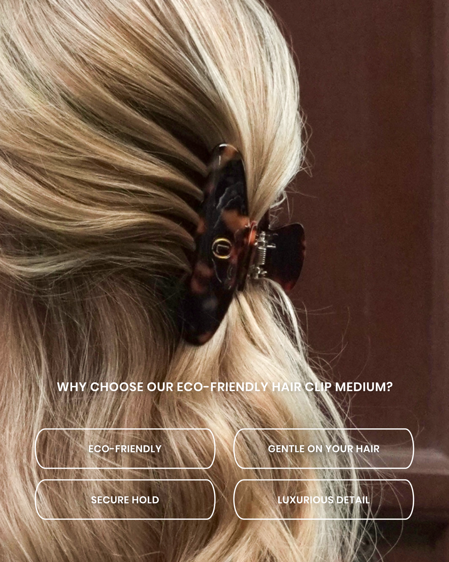 Lenoites Eco-Friendly Claw Clip Medium Bronze Leopard