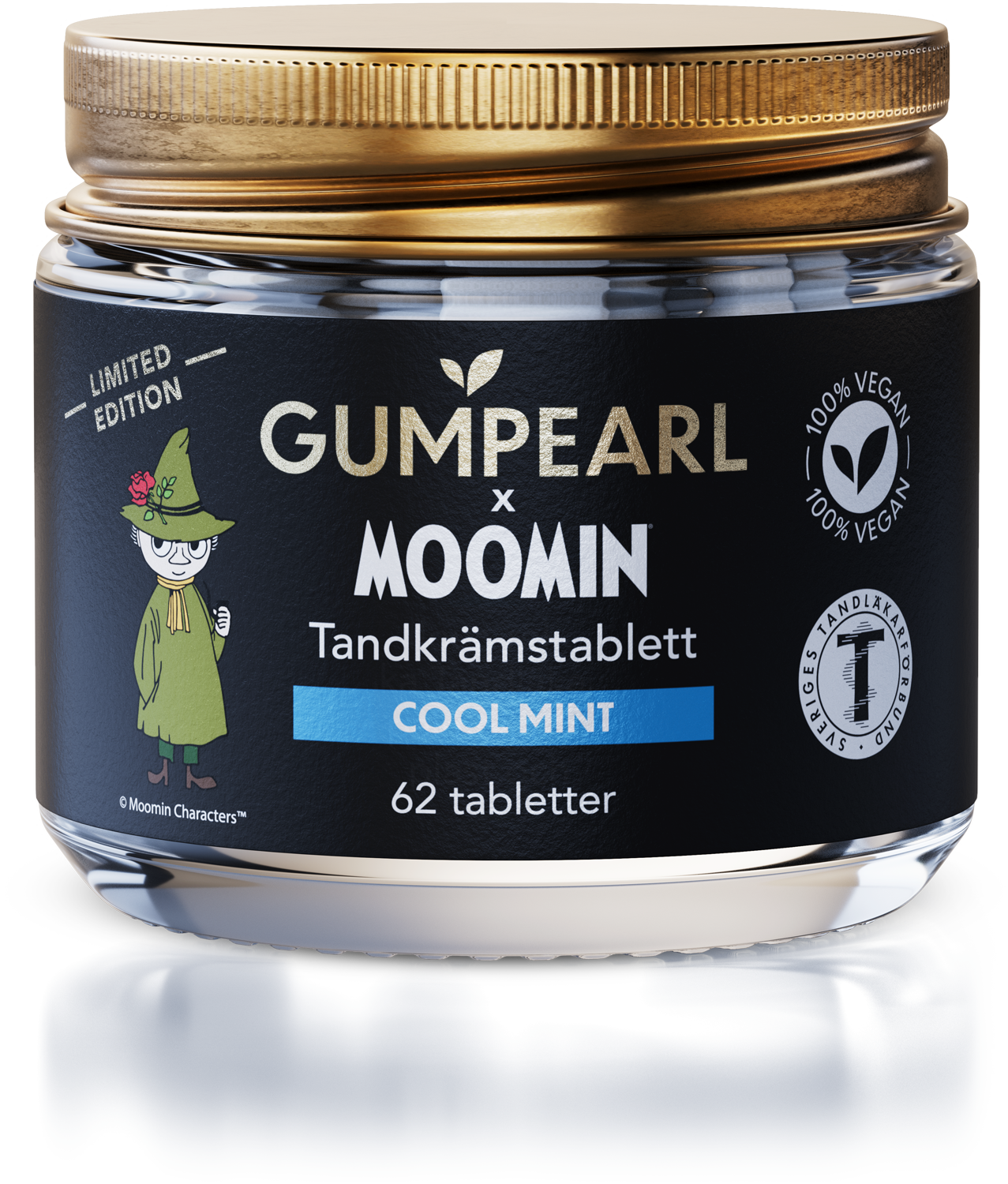 Gumpearl x Moomin Cool Mint Tandkrämstablett 62 st
