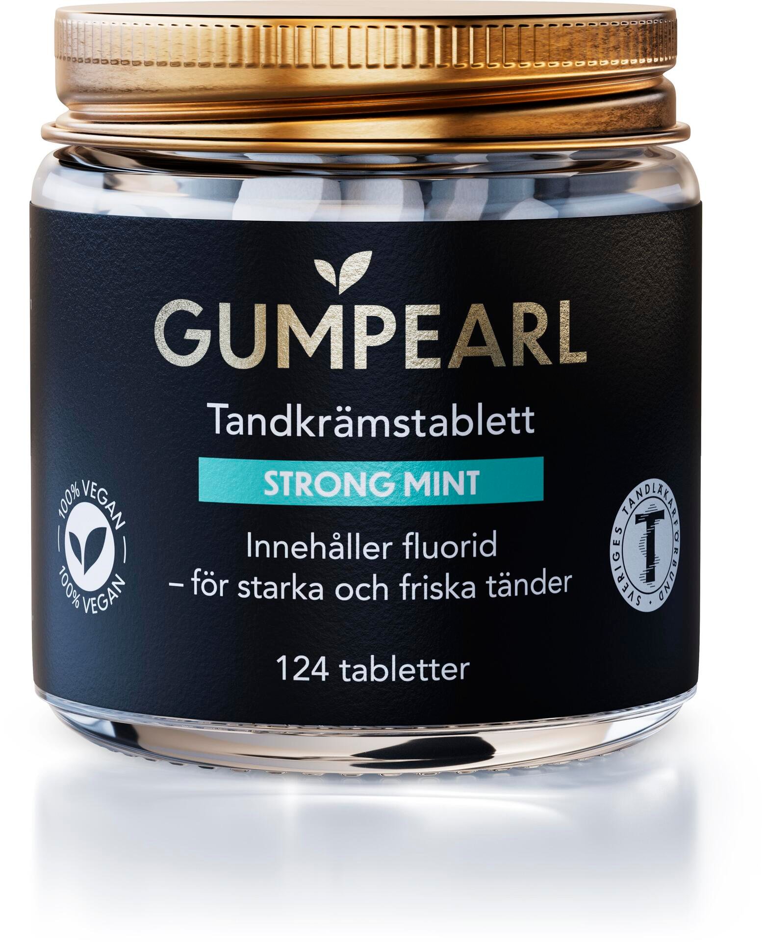 Gumpearl Stong Mint Tandkrämstablett 124 st