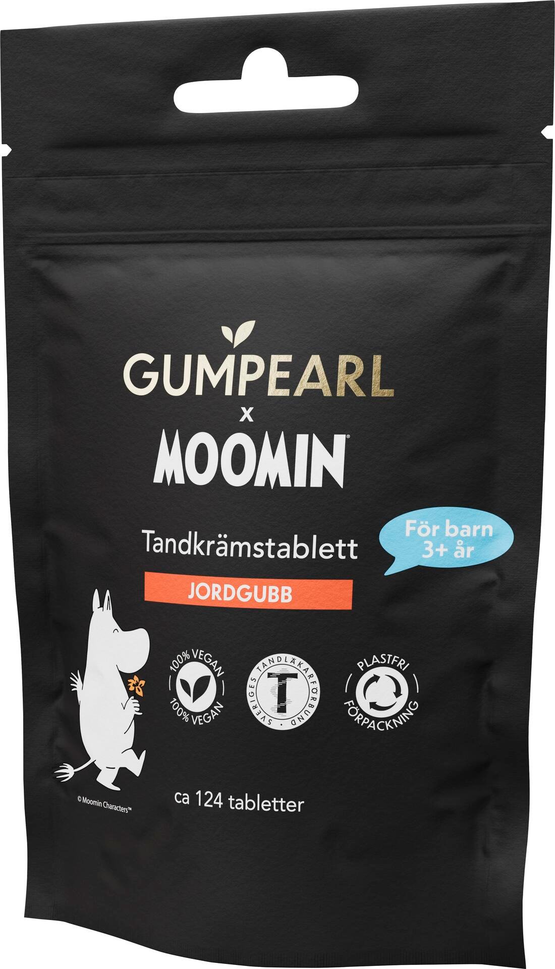 Gumpearl x Moomin Jordgubb Tandkrämstablett Refill 124 st
