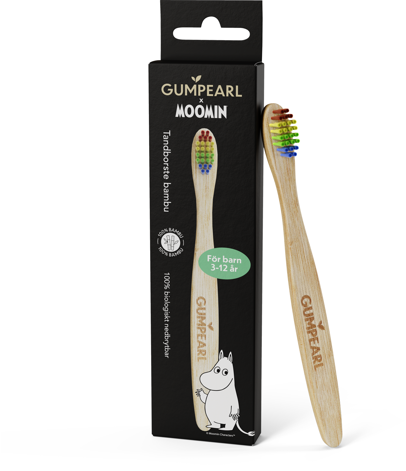 Gumpearl x Moomin Tandborste Bambu Barn 1 st