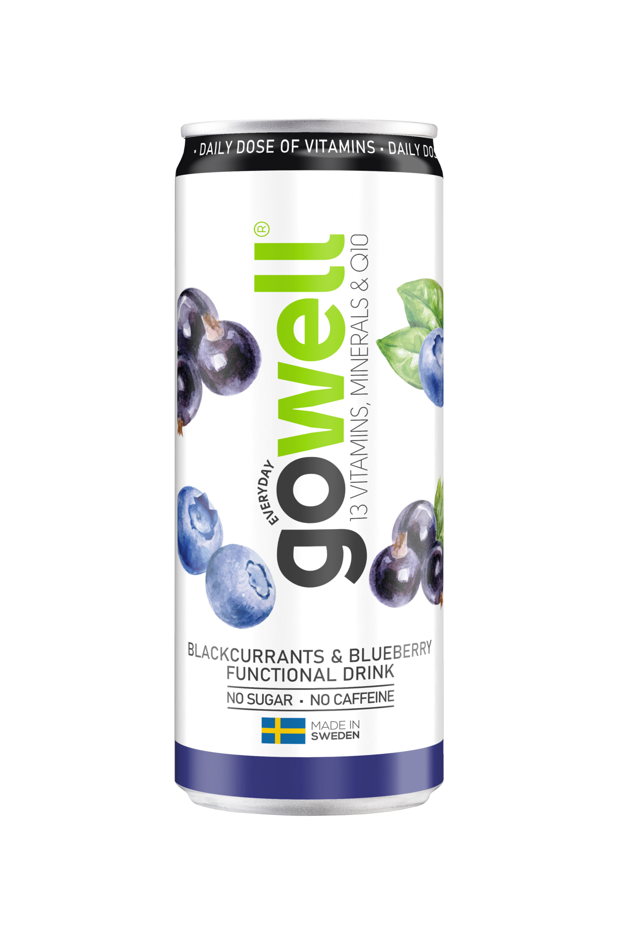 Gowell Svartvinbär Blåbär 330 ml