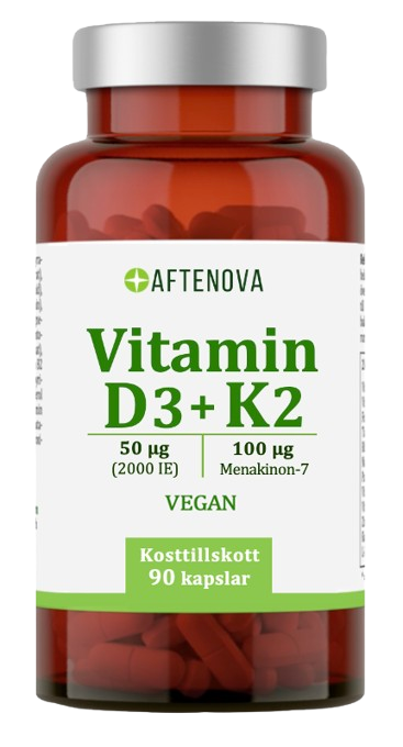 AfteNova Vitamin D3 + K2 90 kapslar