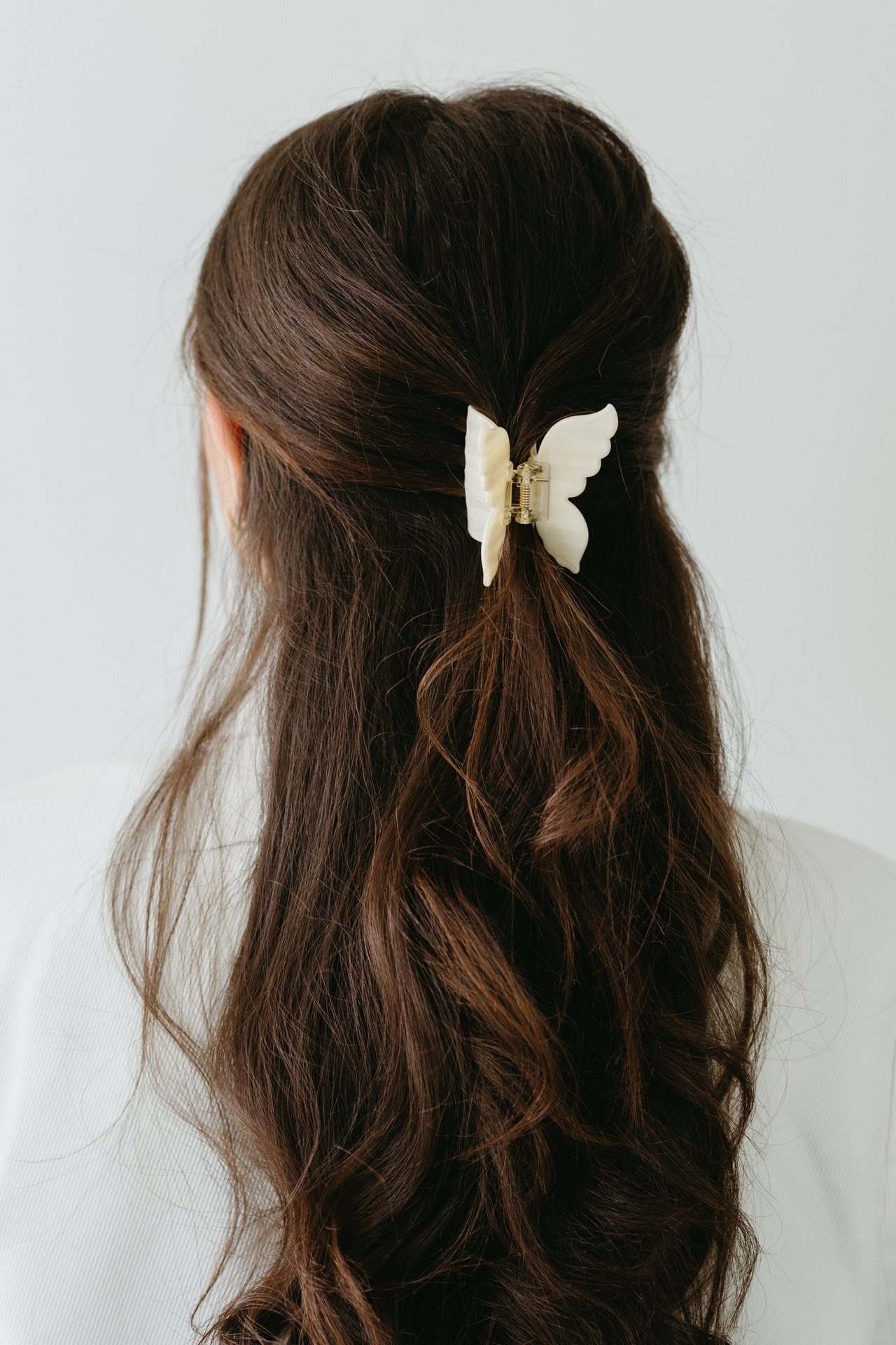 ByBarb Hårklämma Fjäril Vit 1 st