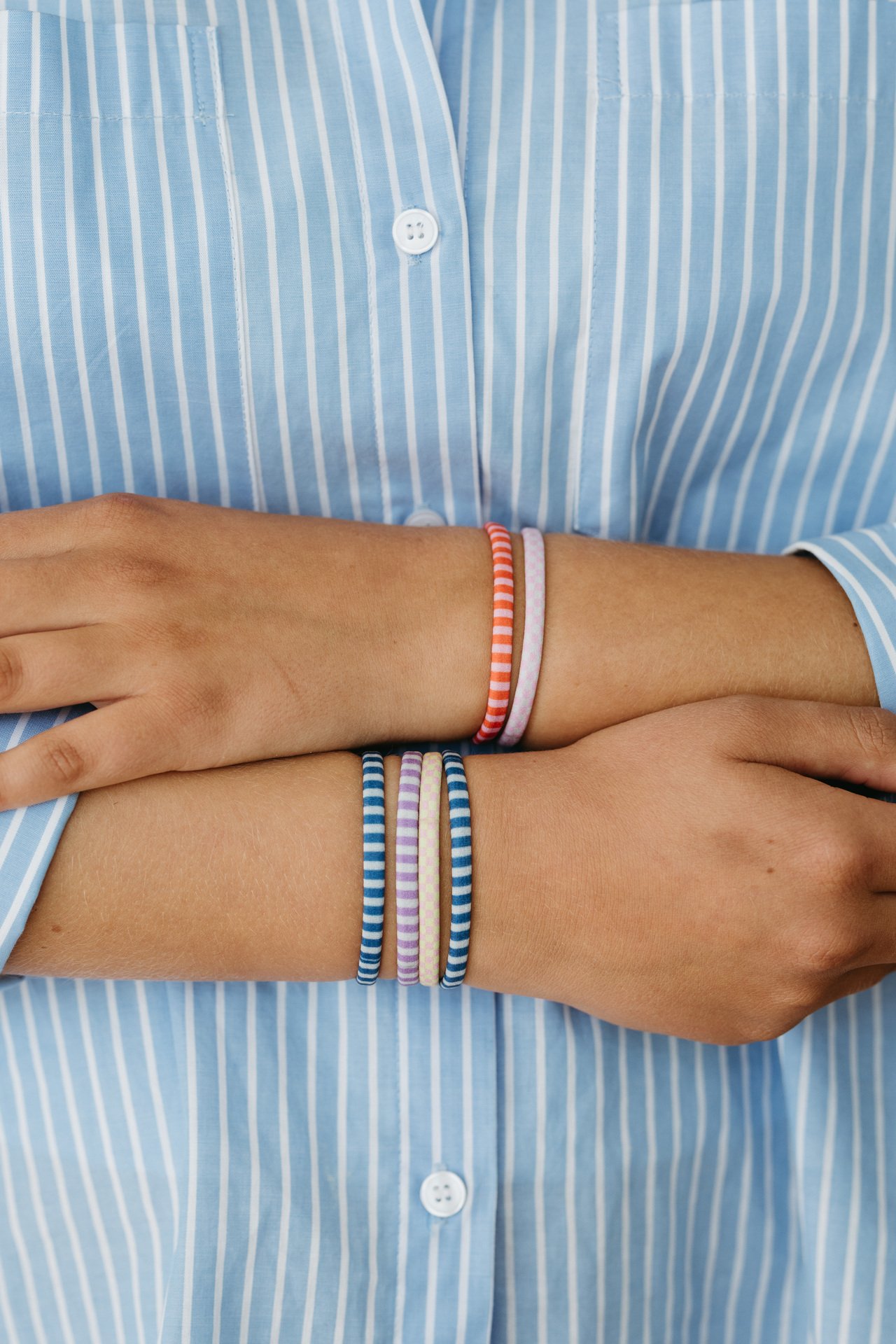 ByBarb Hårsnoddar Mixade Rutmönster 8 st