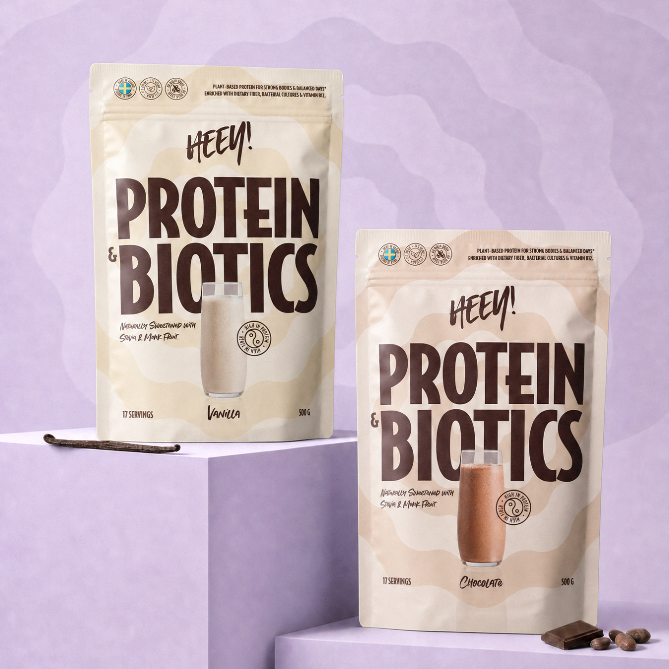 Heey! Protein & Biotics Chocolate 500 g